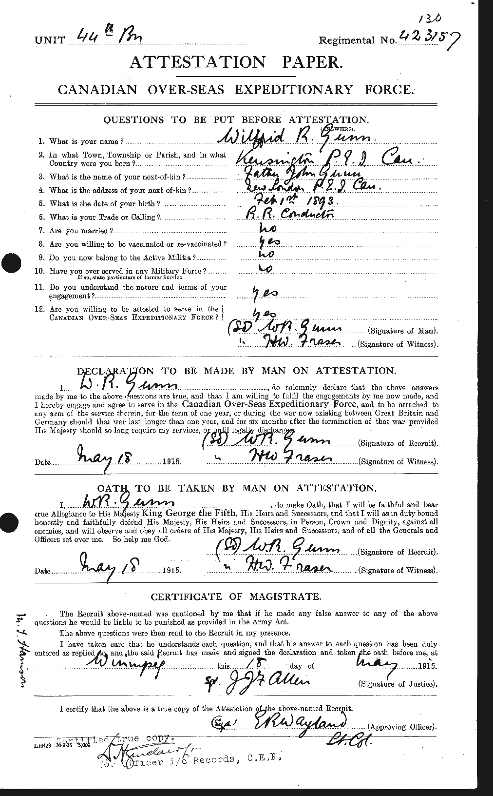 Personnel Records of the First World War - CEF 369348a