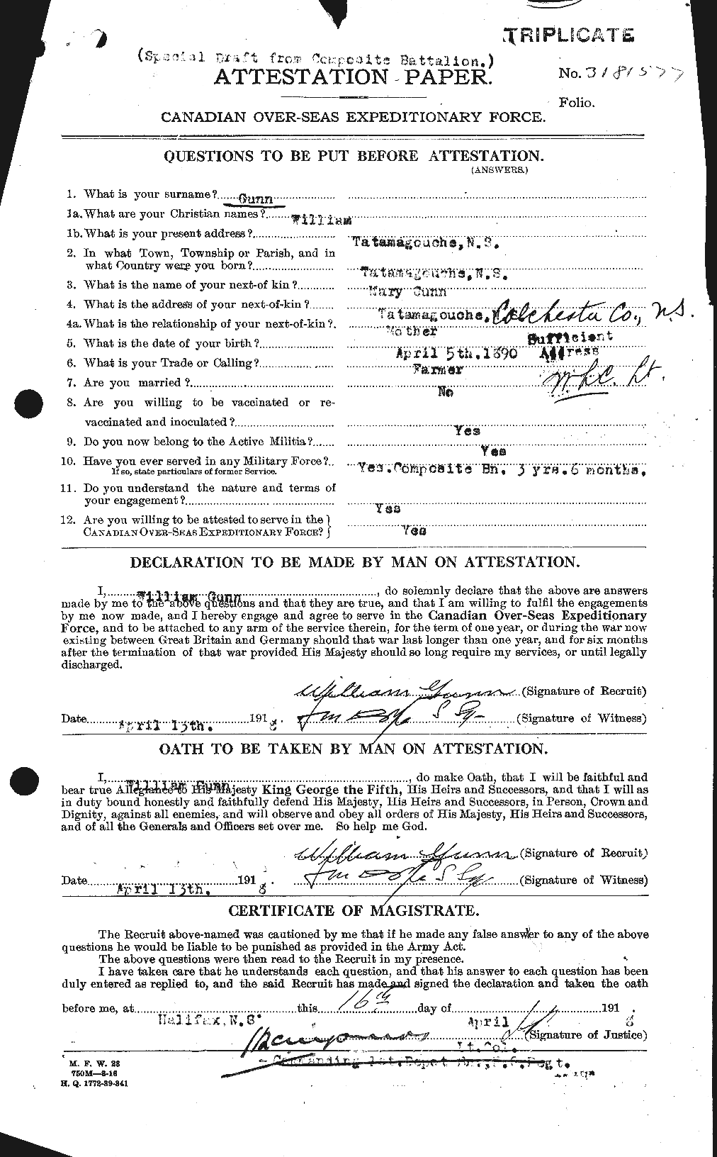 Personnel Records of the First World War - CEF 369349a