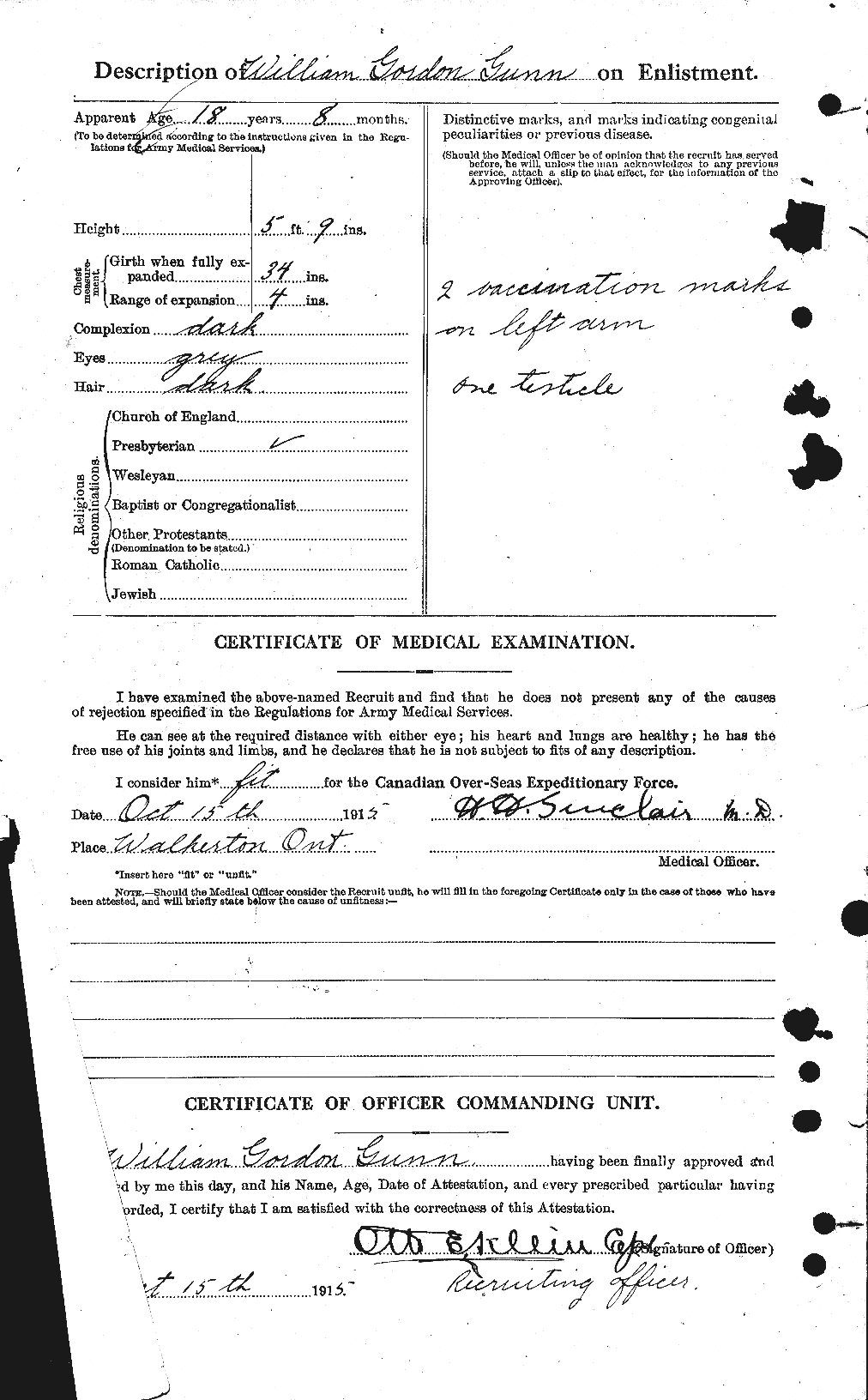 Personnel Records of the First World War - CEF 369367b
