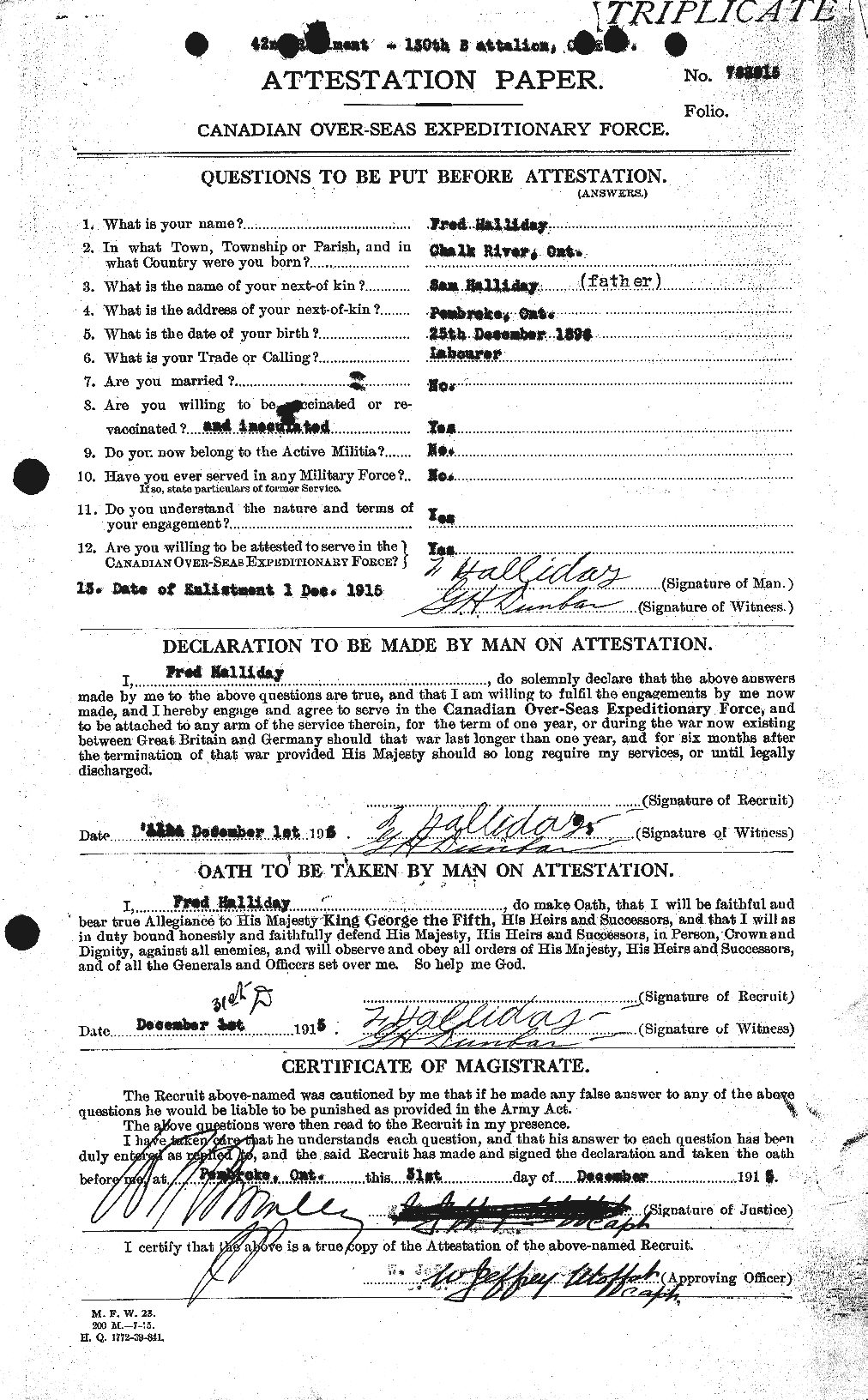 Personnel Records of the First World War - CEF 371965a