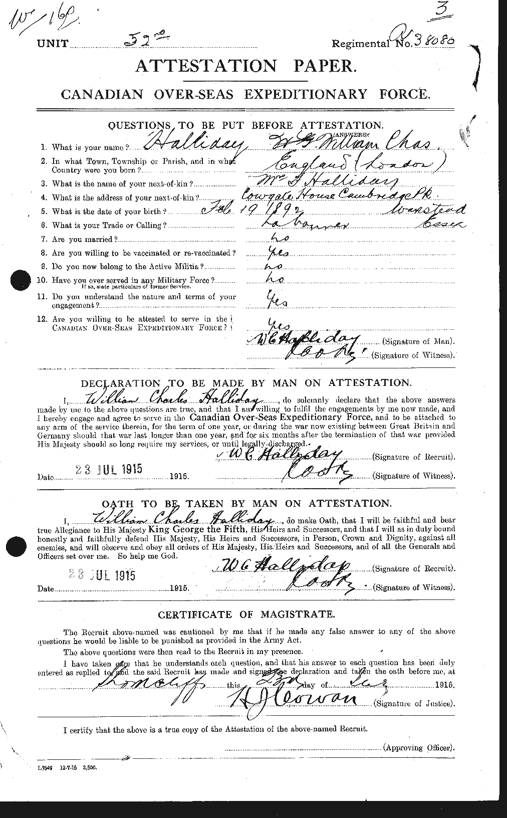 Personnel Records of the First World War - CEF 372280a