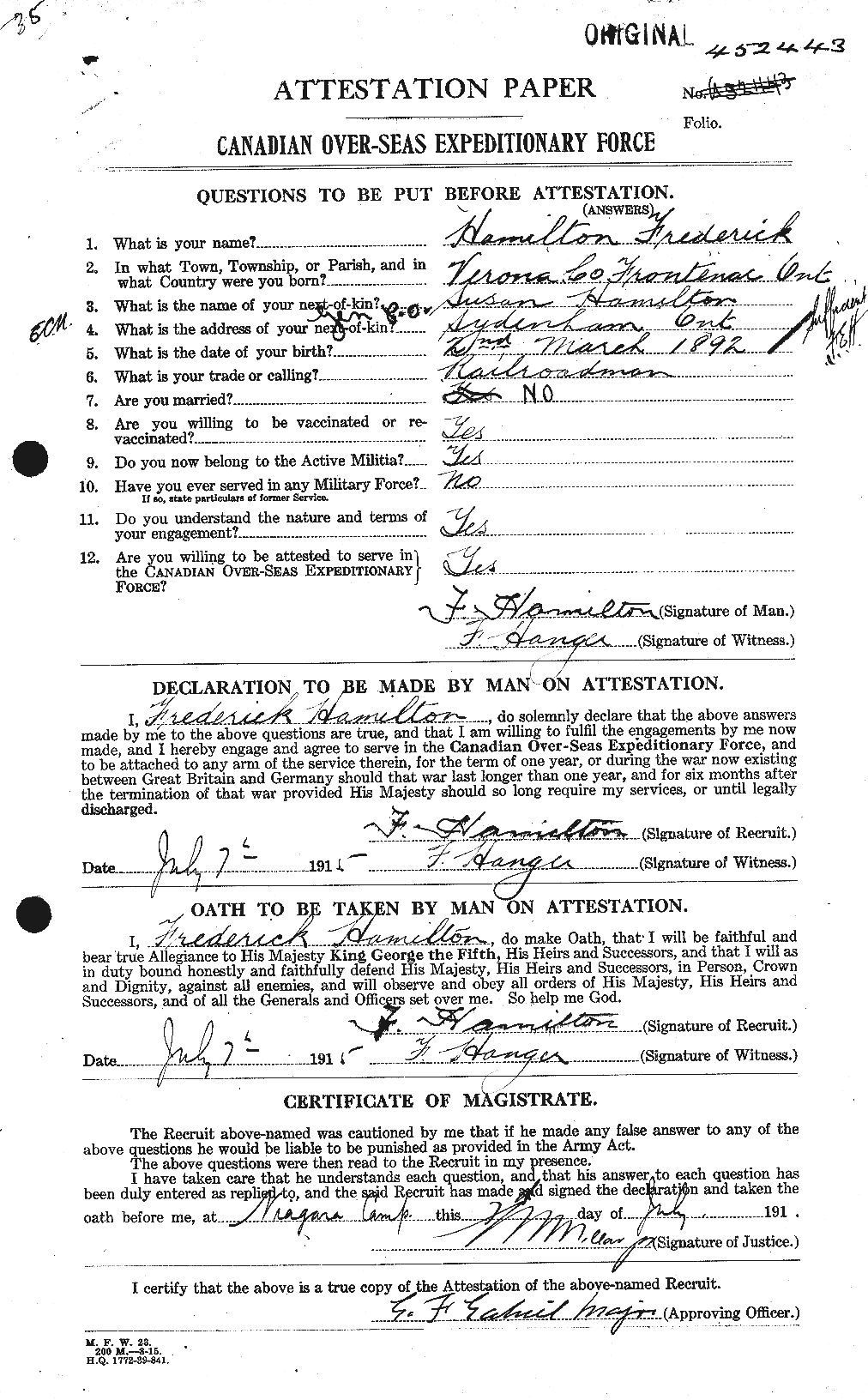 Personnel Records of the First World War - CEF 372401a