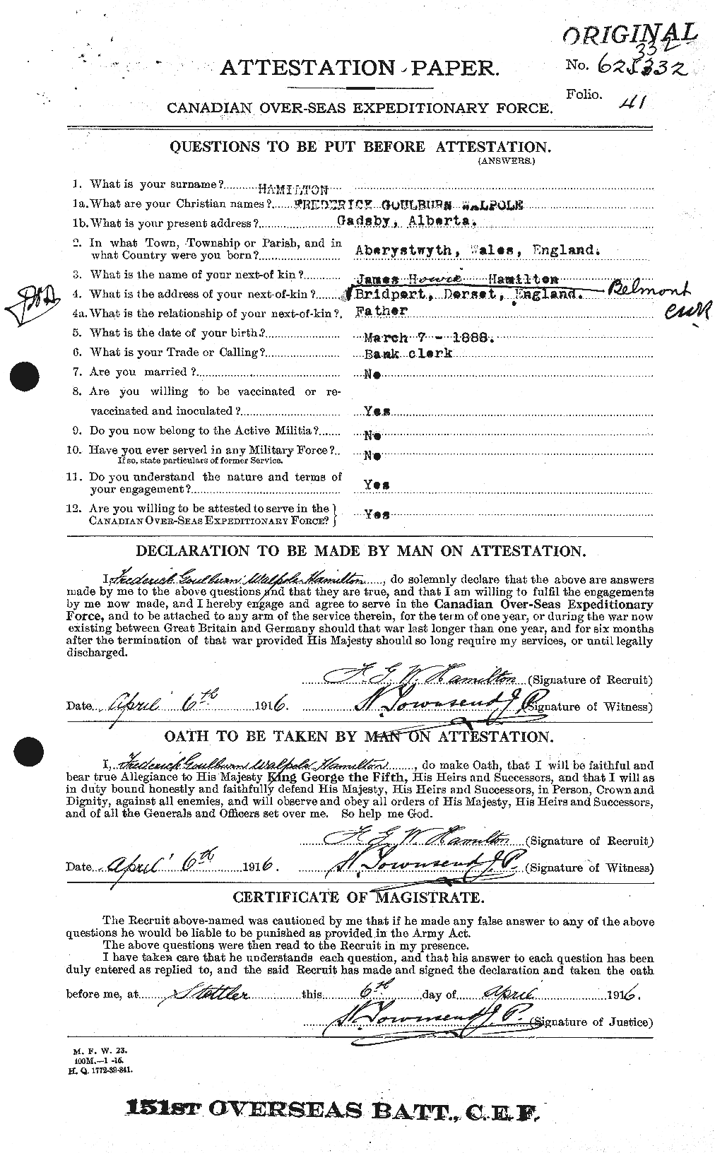 Personnel Records of the First World War - CEF 372407a