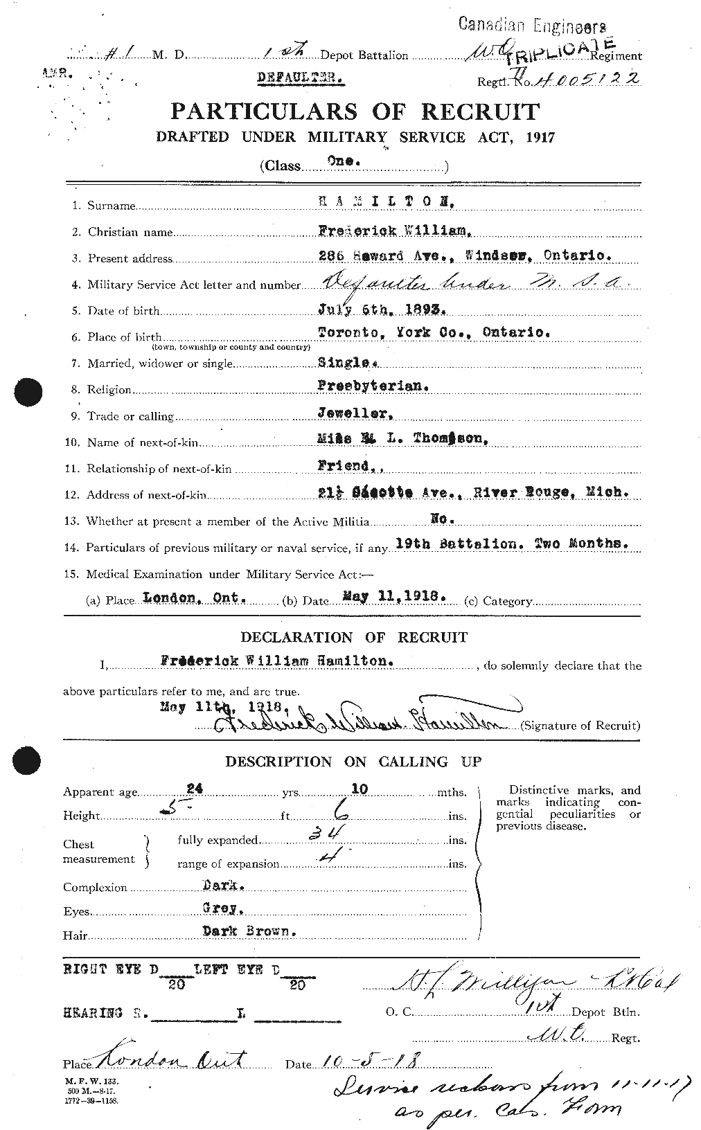 Personnel Records of the First World War - CEF 372415a