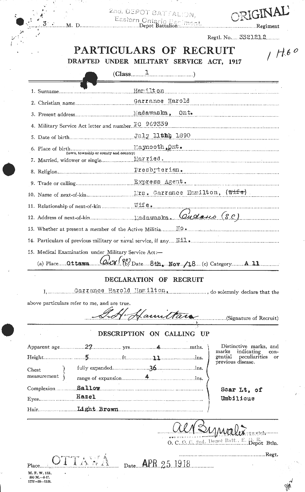 Personnel Records of the First World War - CEF 372422a