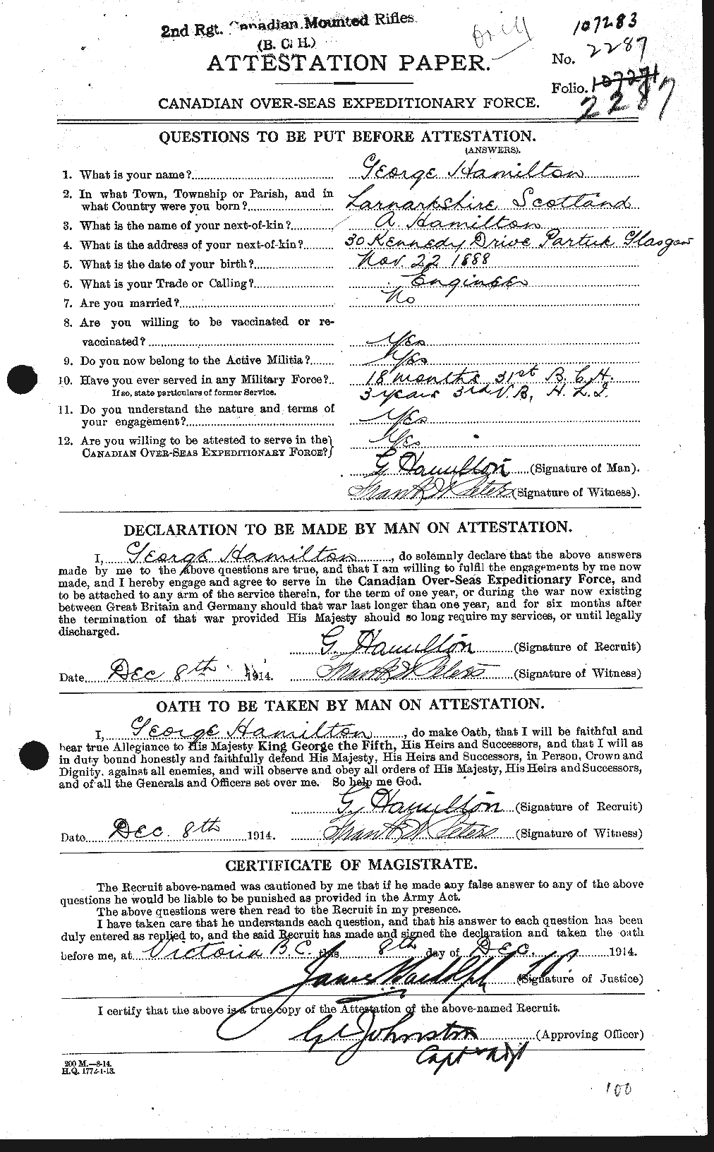 Personnel Records of the First World War - CEF 372442a