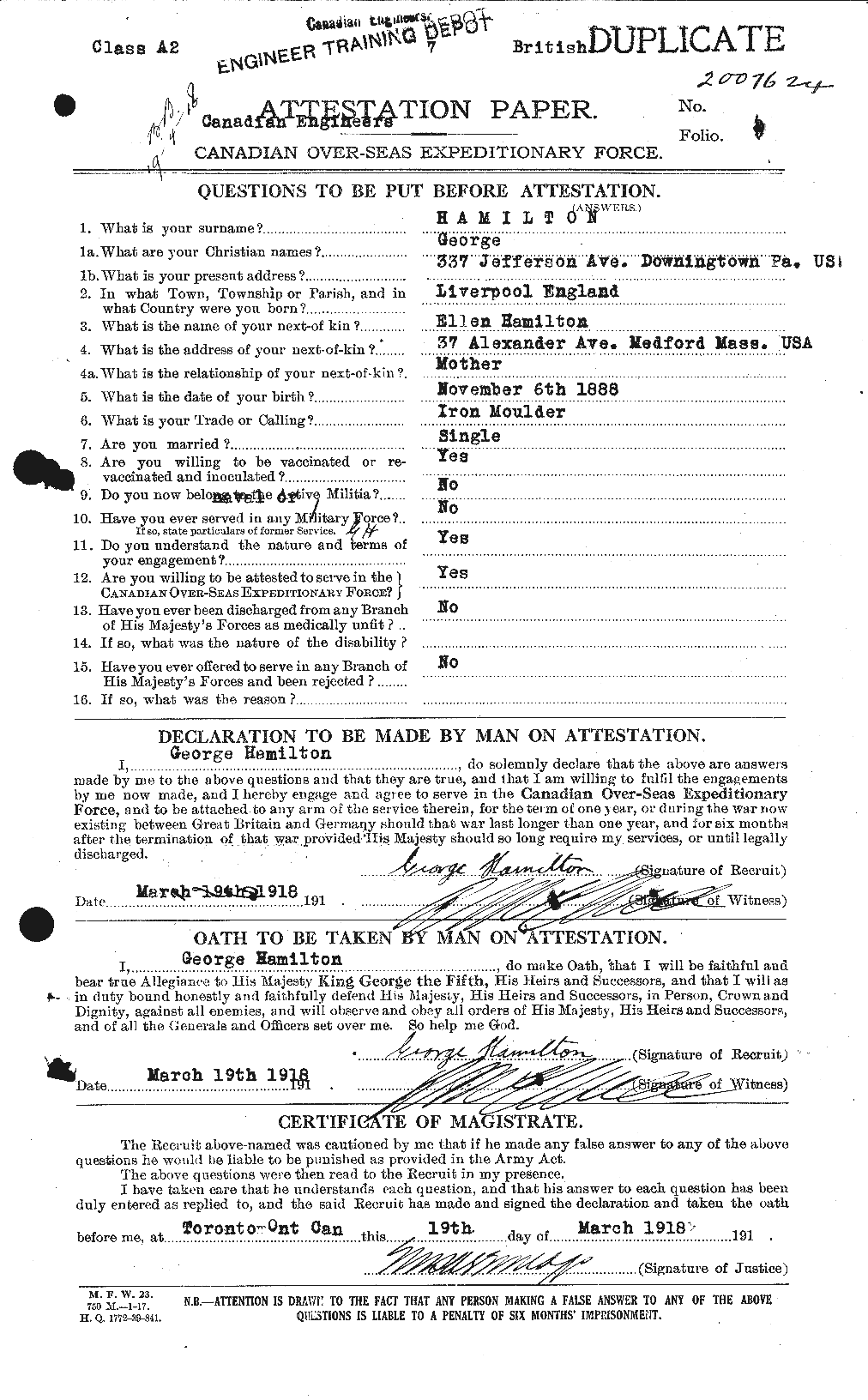 Personnel Records of the First World War - CEF 372444a