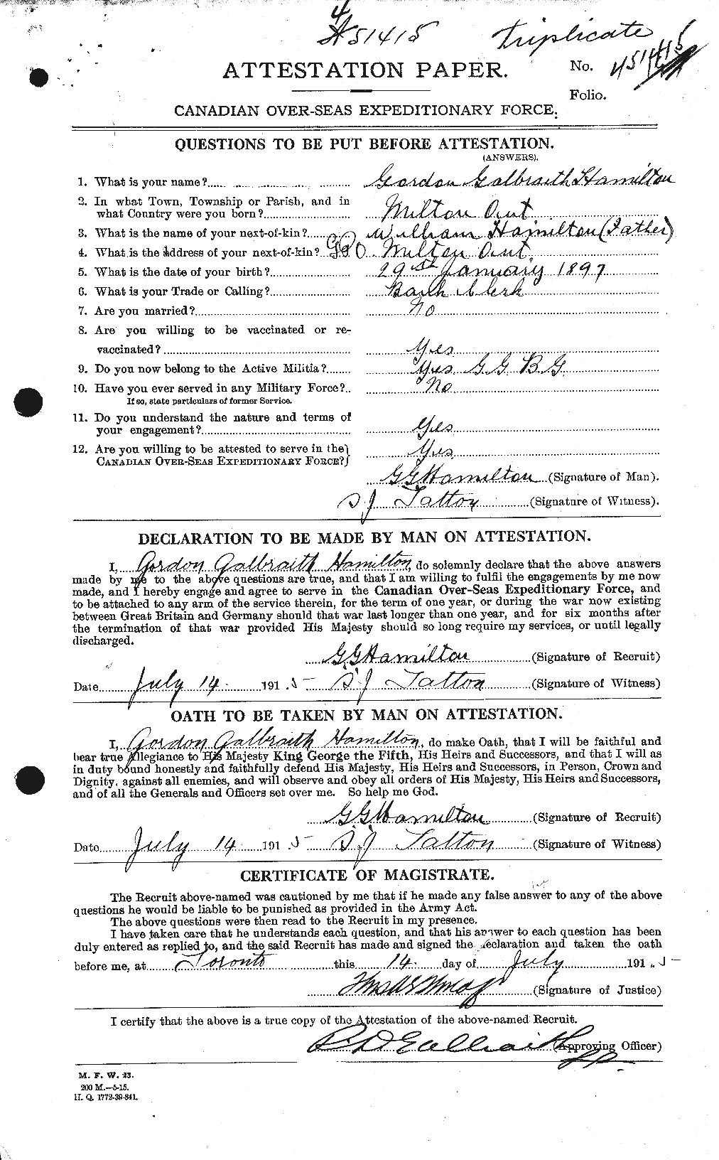 Personnel Records of the First World War - CEF 372483a