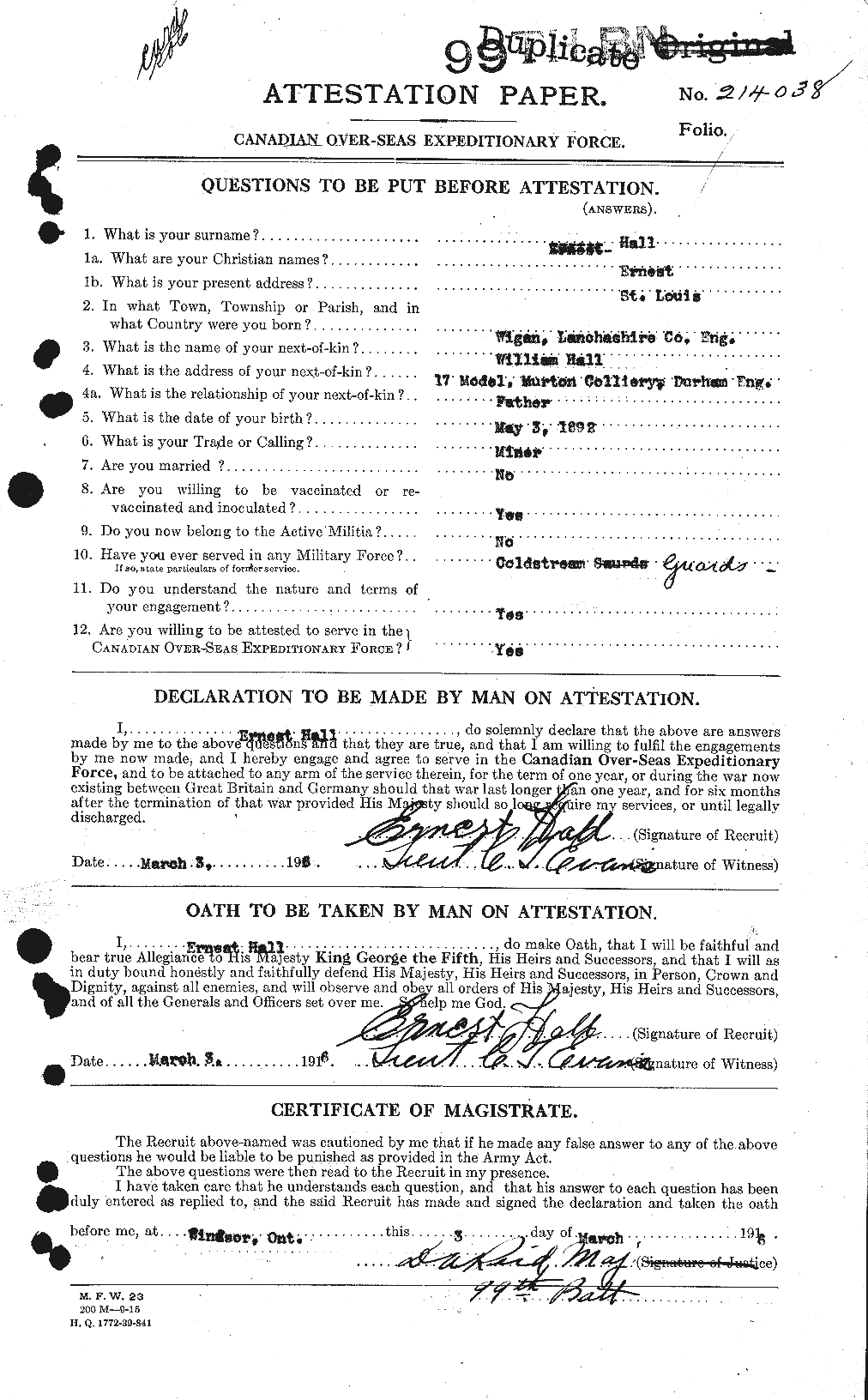 Personnel Records of the First World War - CEF 372741a