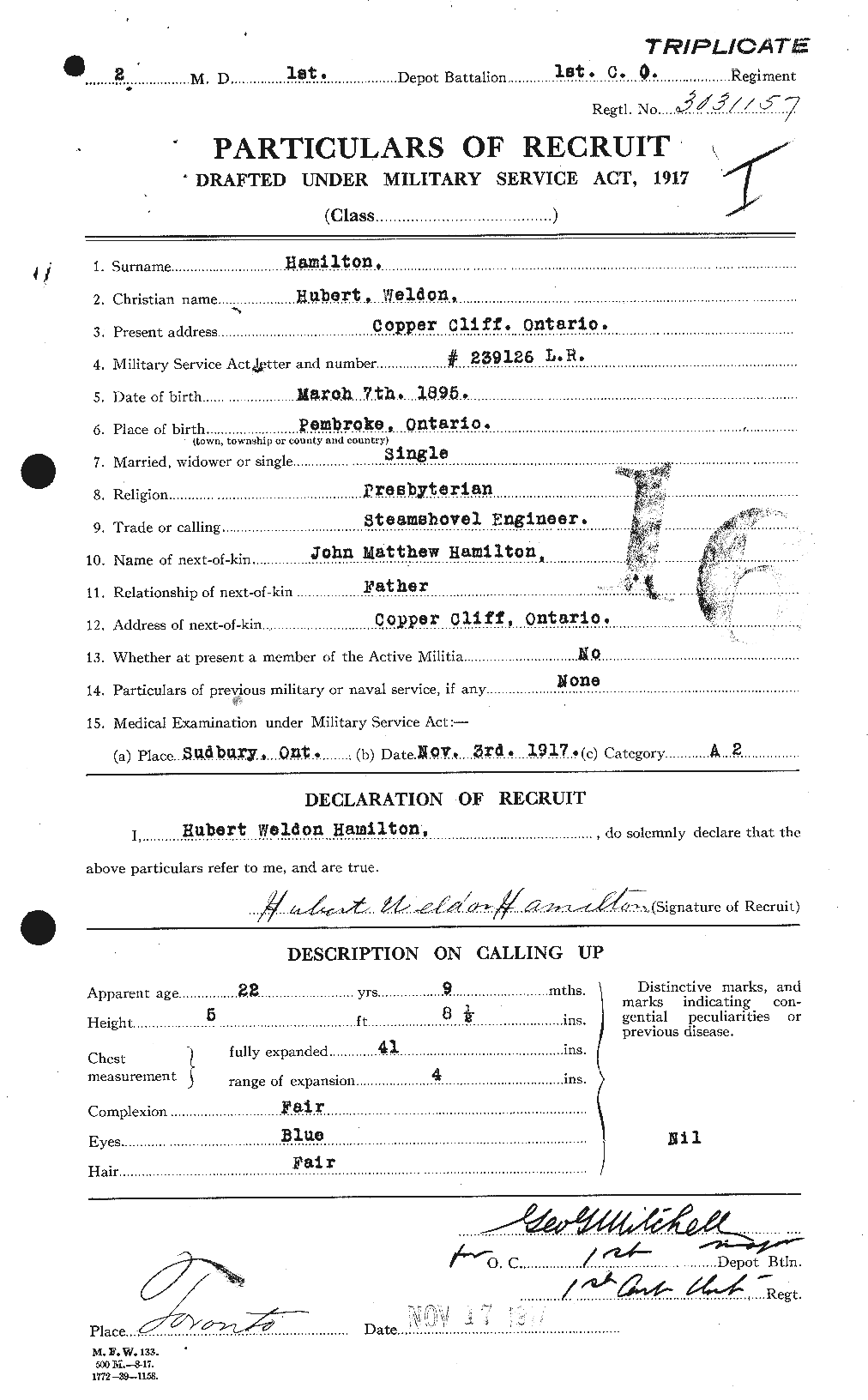 Personnel Records of the First World War - CEF 372909a