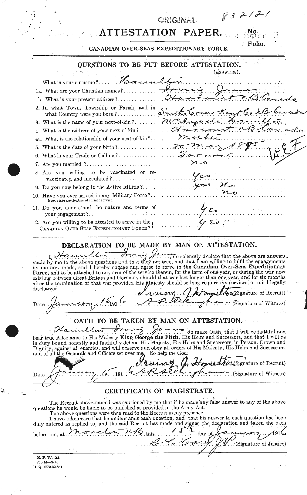 Personnel Records of the First World War - CEF 372926a