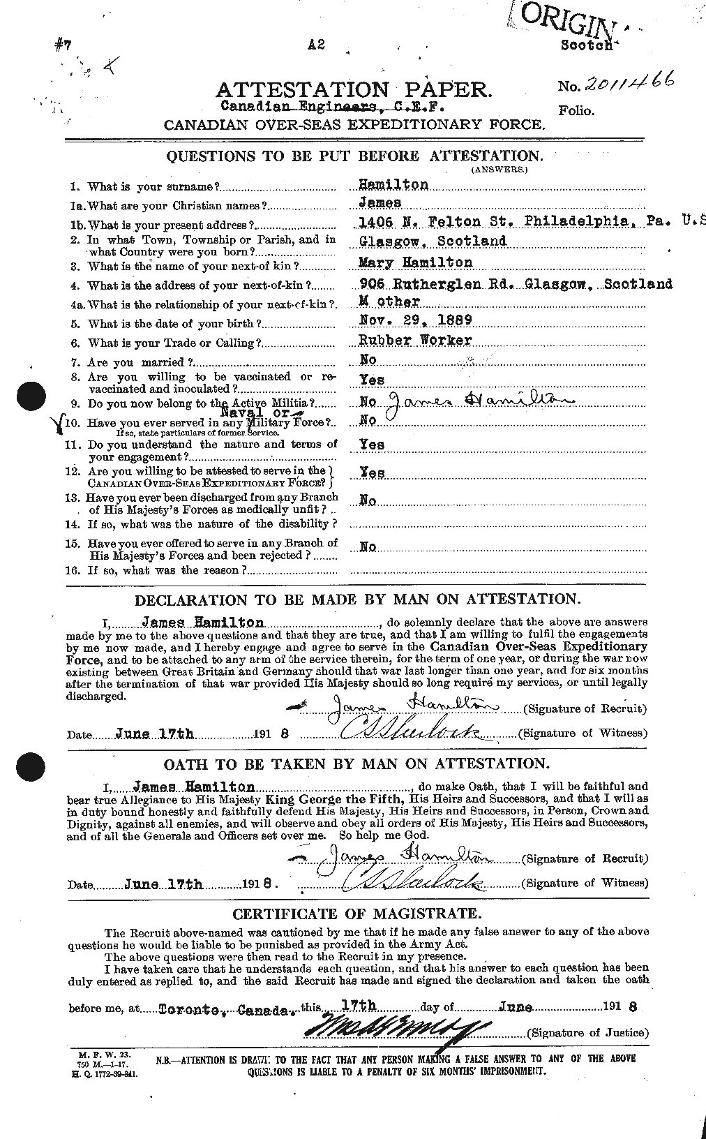 Personnel Records of the First World War - CEF 372936a