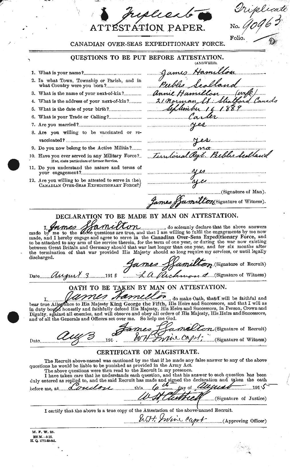 Personnel Records of the First World War - CEF 372942a