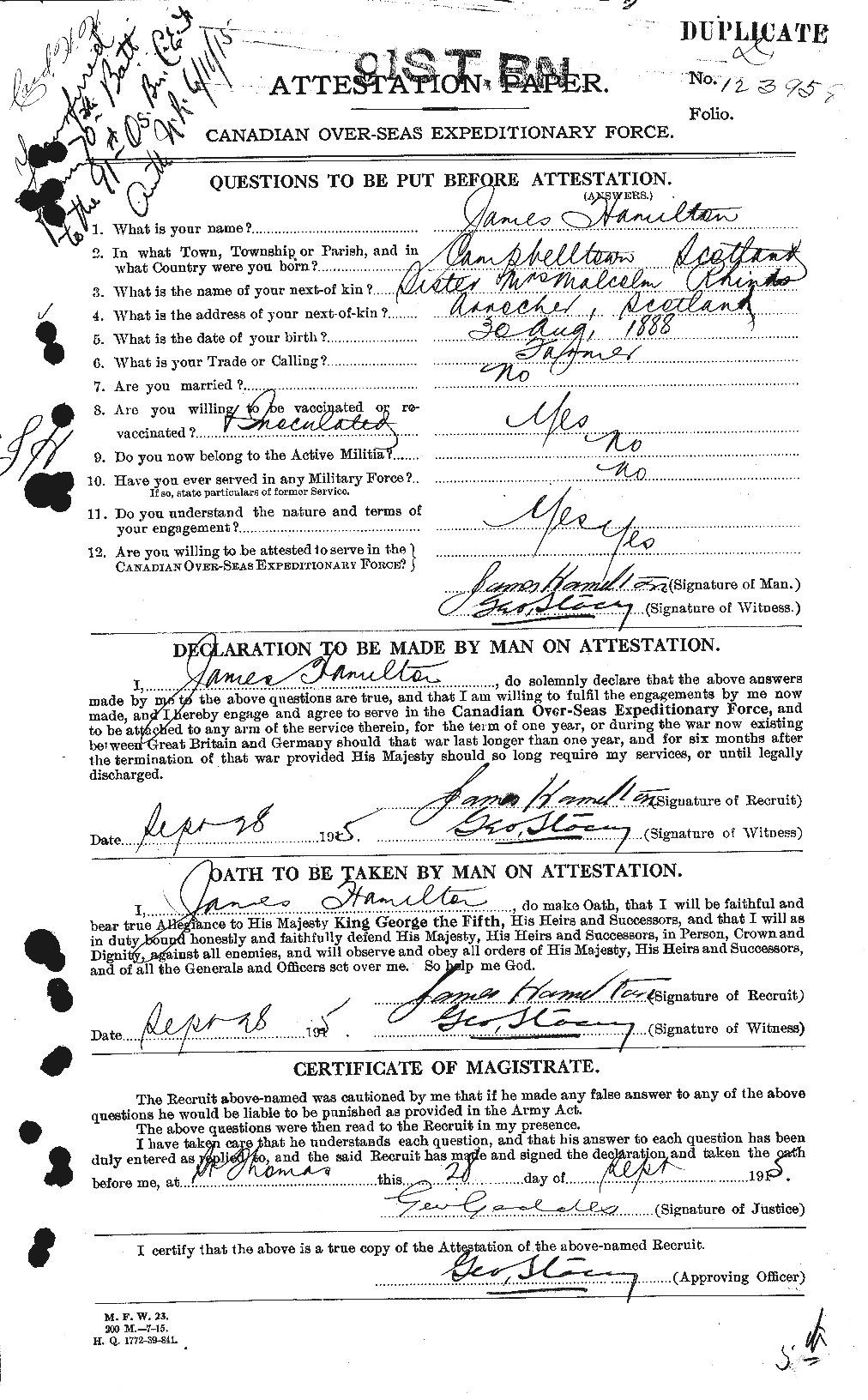 Personnel Records of the First World War - CEF 372945a