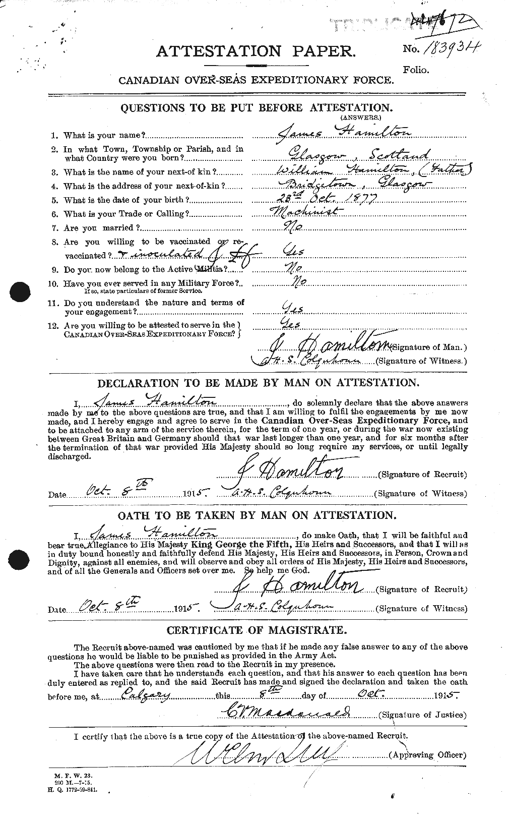 Personnel Records of the First World War - CEF 372959a