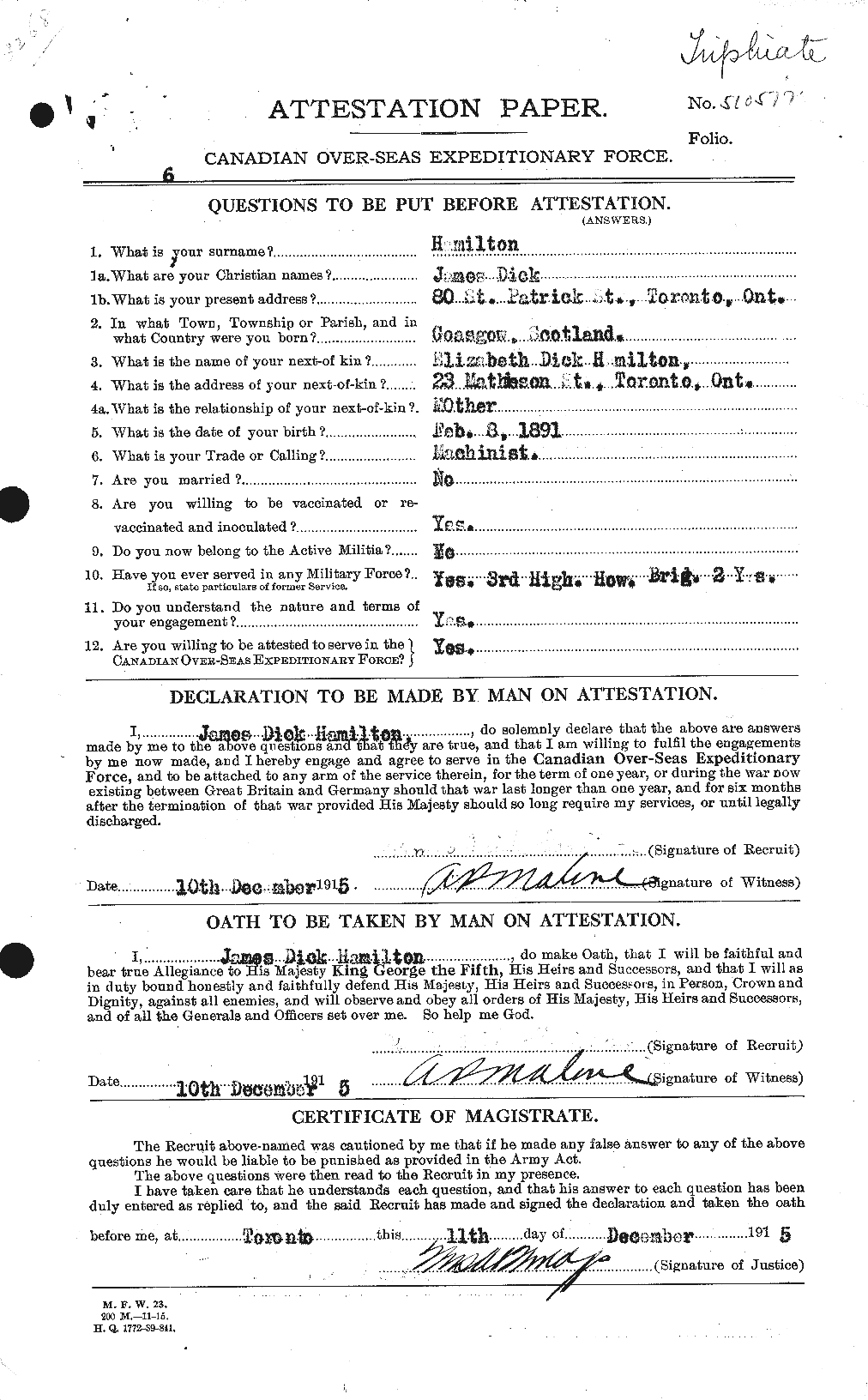 Personnel Records of the First World War - CEF 372974a