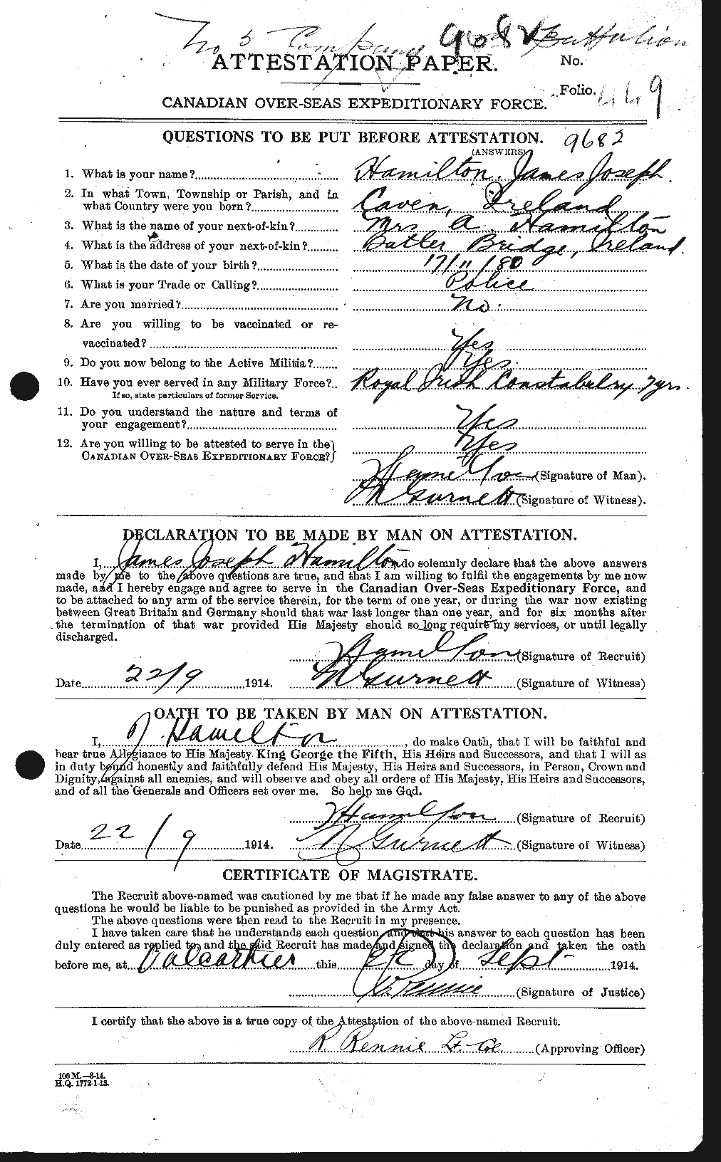 Personnel Records of the First World War - CEF 372985a