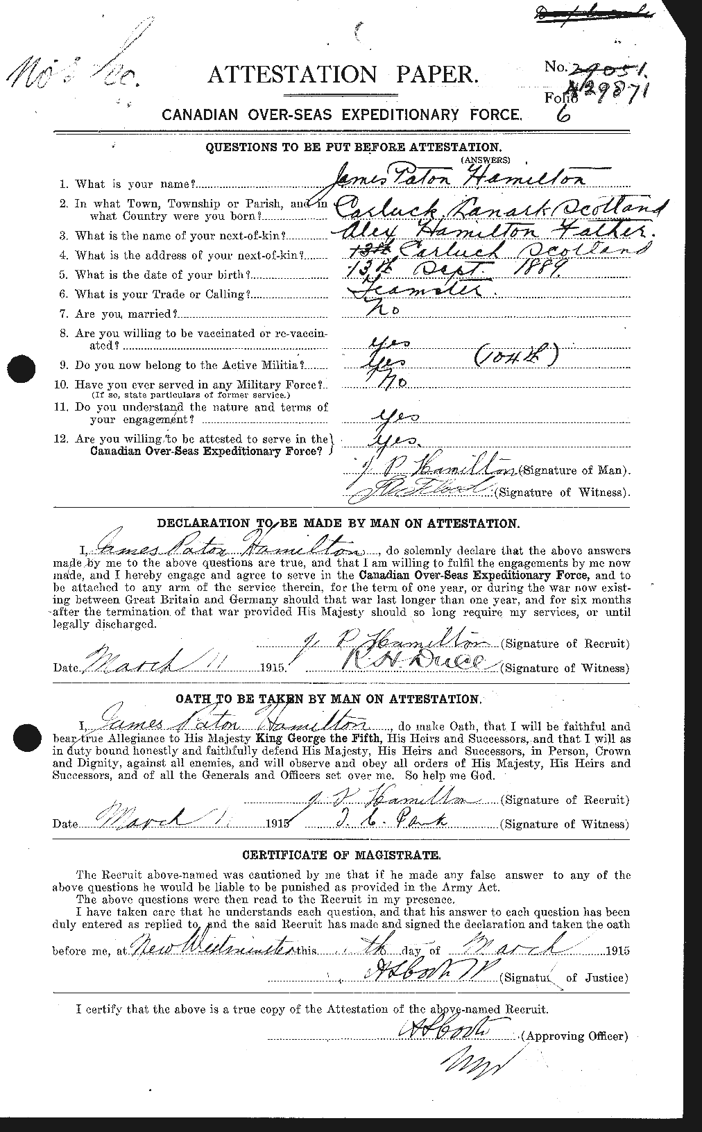 Personnel Records of the First World War - CEF 372993a