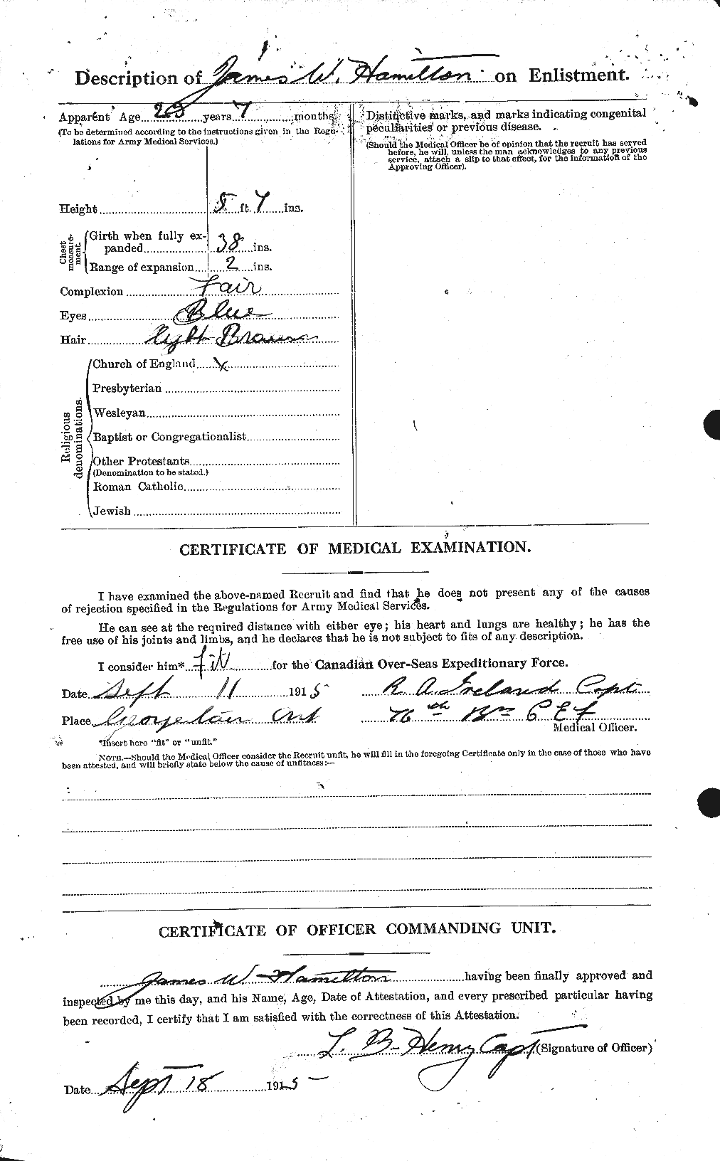 Personnel Records of the First World War - CEF 373010b