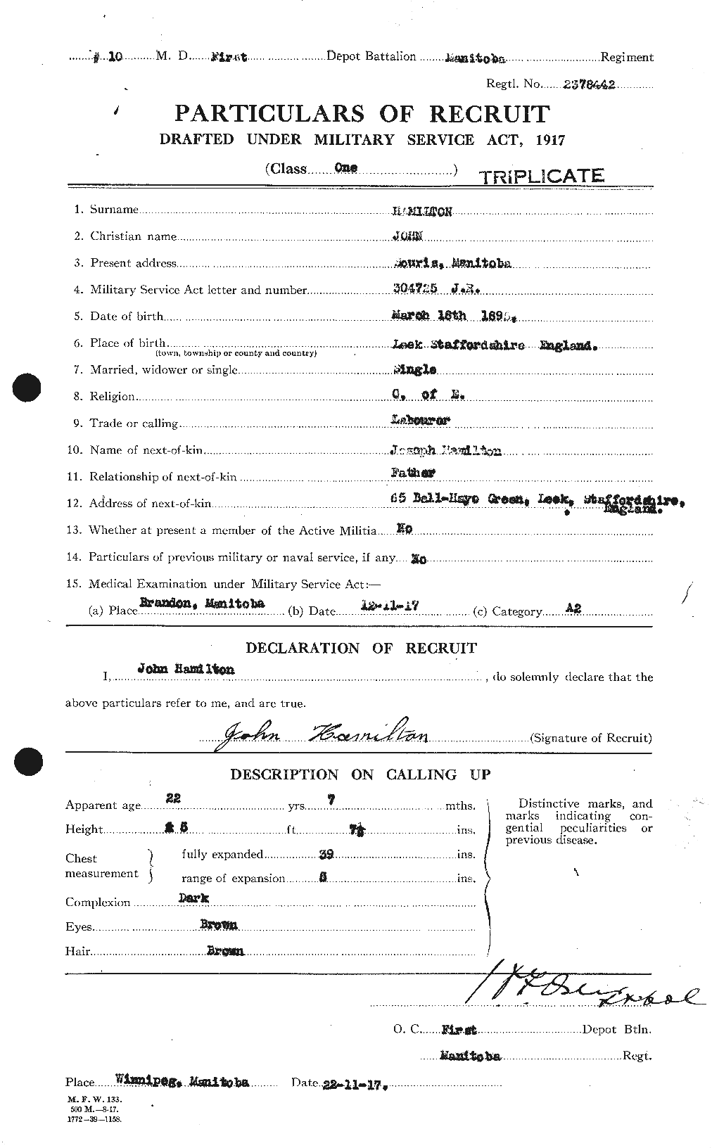 Personnel Records of the First World War - CEF 373059a