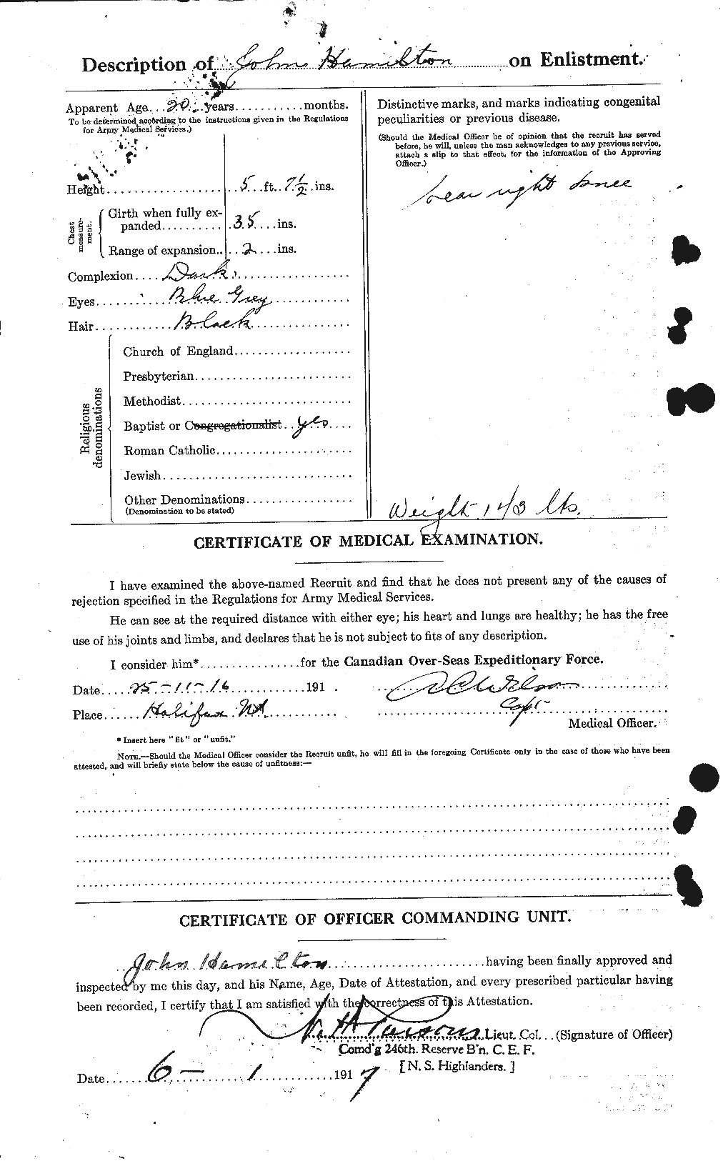 Personnel Records of the First World War - CEF 373064b