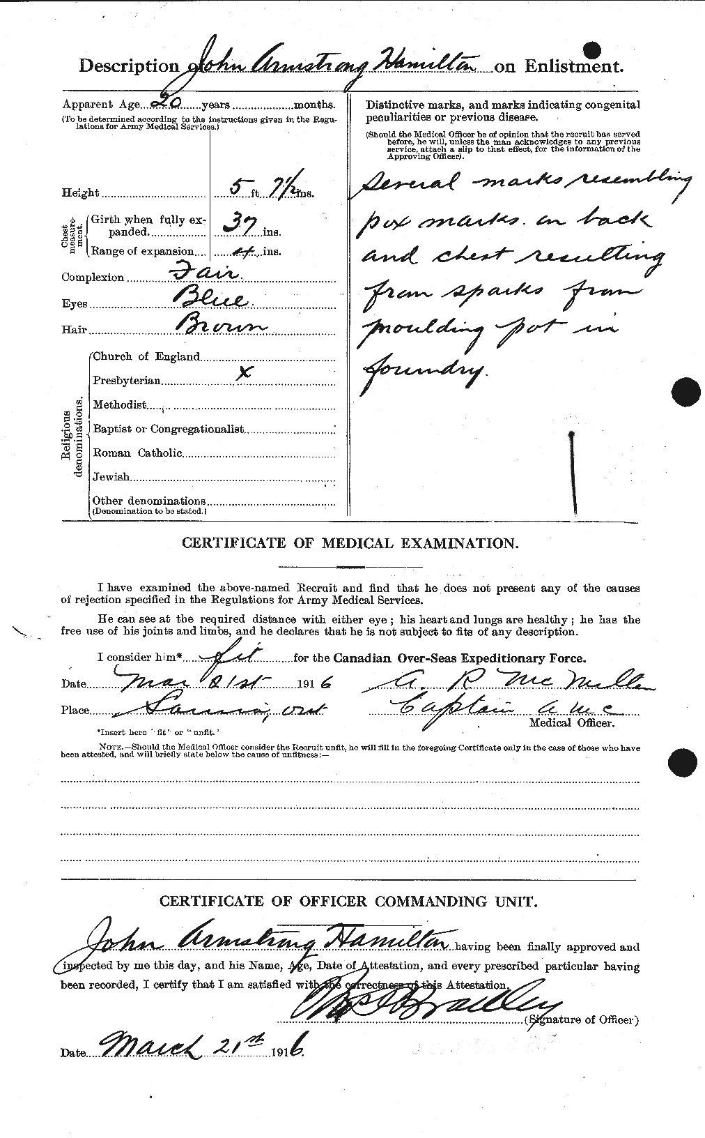 Personnel Records of the First World War - CEF 373066b