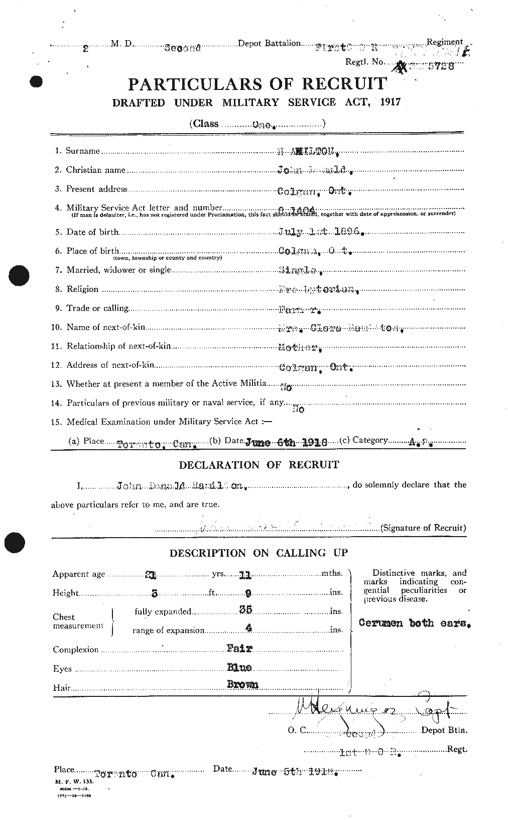 Personnel Records of the First World War - CEF 373075a
