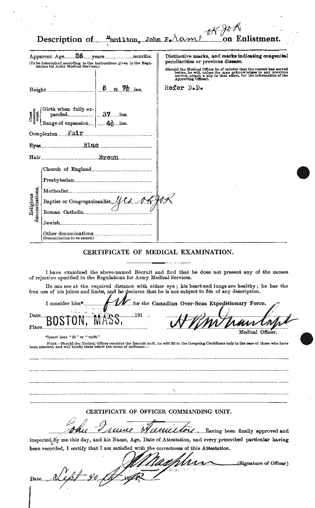 Personnel Records of the First World War - CEF 373083b