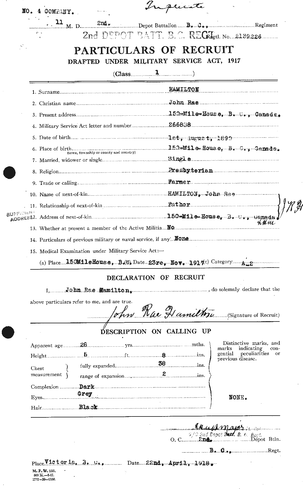 Personnel Records of the First World War - CEF 373111a