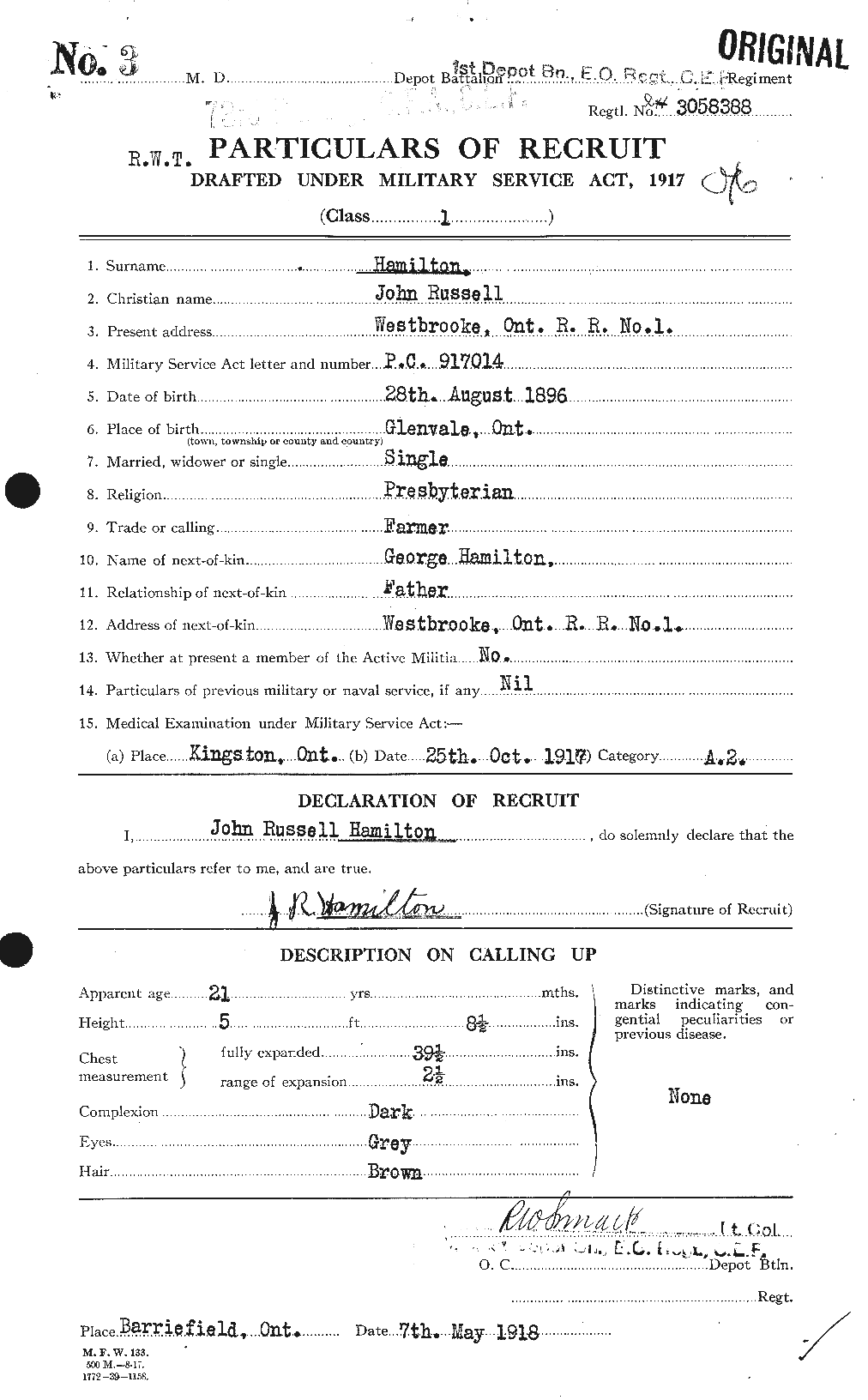 Personnel Records of the First World War - CEF 373119a