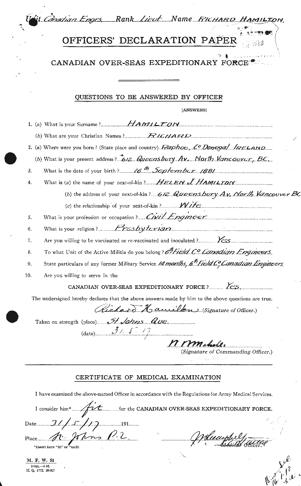 Personnel Records of the First World War - CEF 373214a