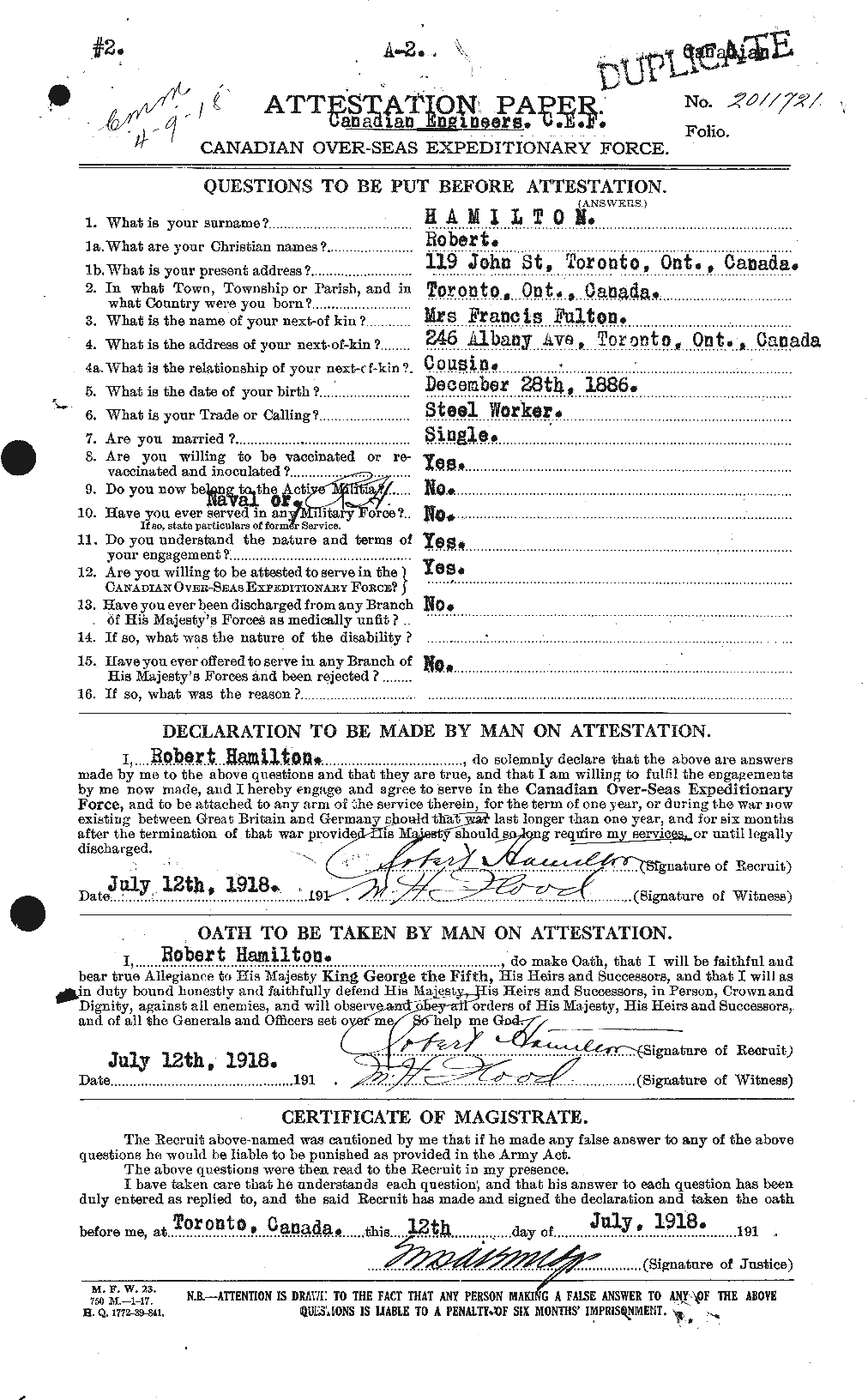 Personnel Records of the First World War - CEF 373225a
