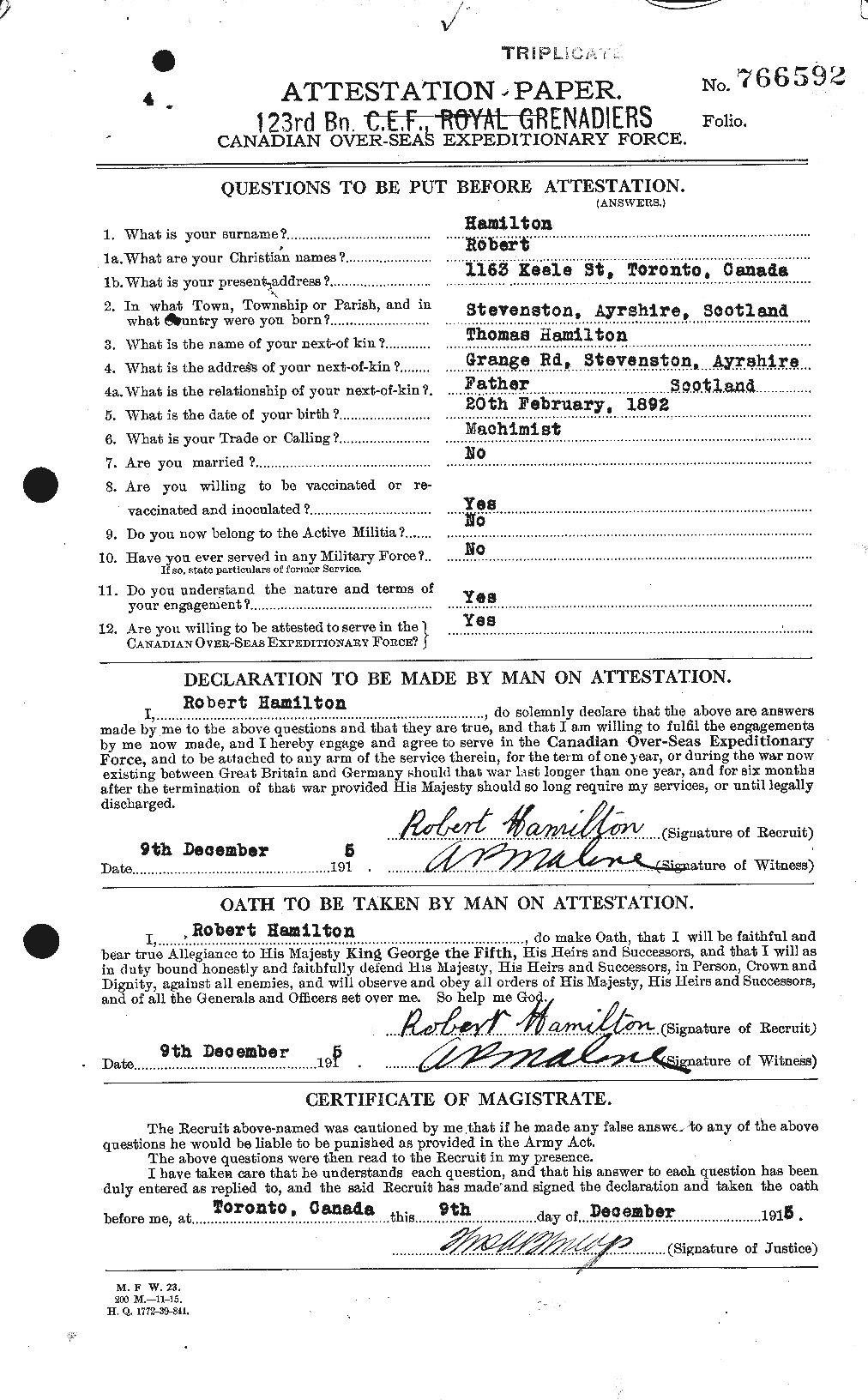 Personnel Records of the First World War - CEF 373227a