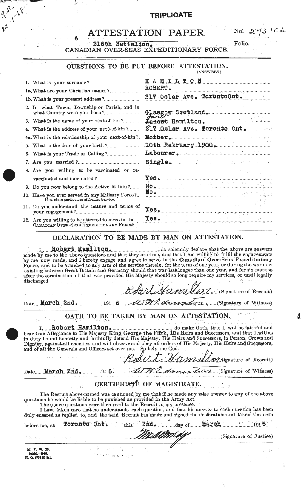 Personnel Records of the First World War - CEF 373235a