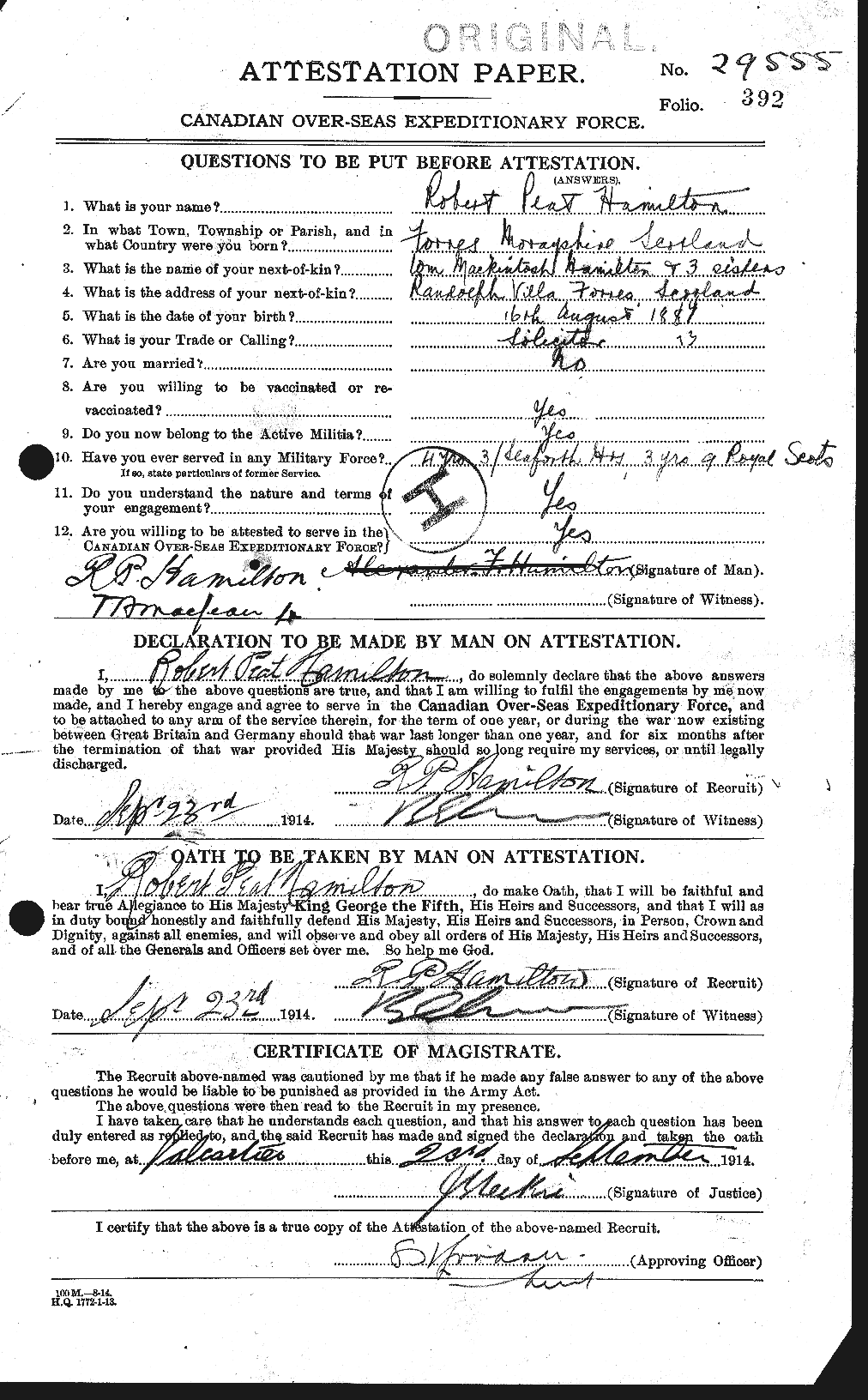 Personnel Records of the First World War - CEF 373269a