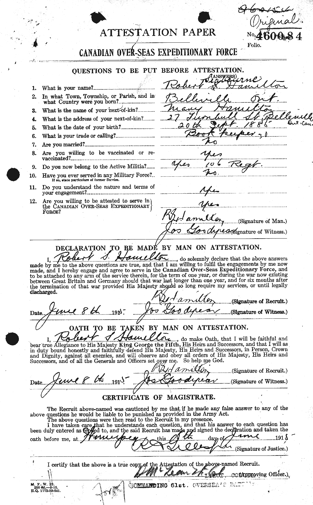 Personnel Records of the First World War - CEF 373272a