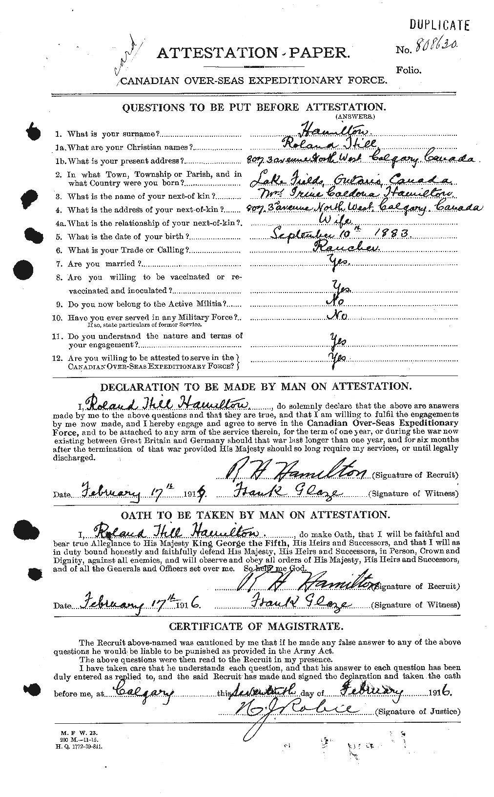 Personnel Records of the First World War - CEF 373282a