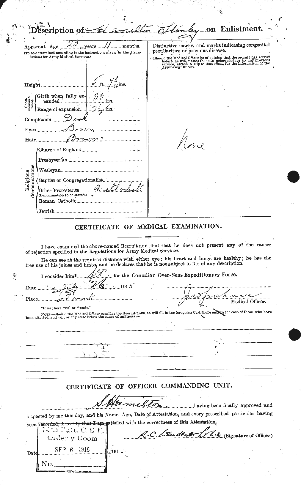 Personnel Records of the First World War - CEF 373317b