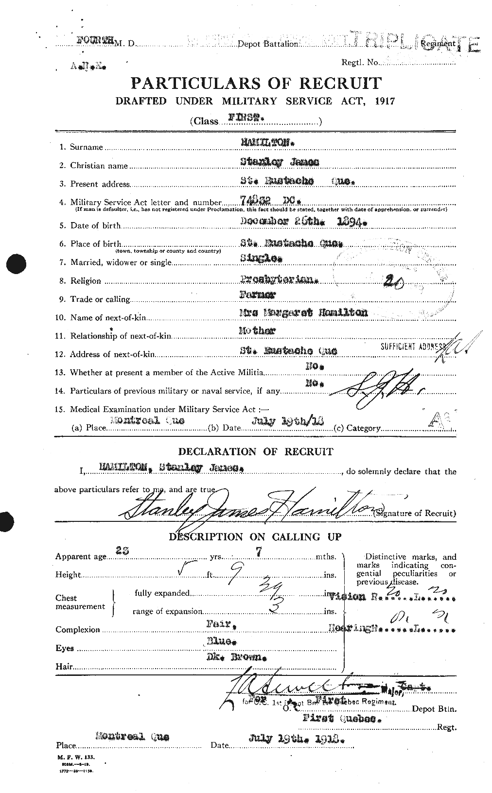 Personnel Records of the First World War - CEF 373319a