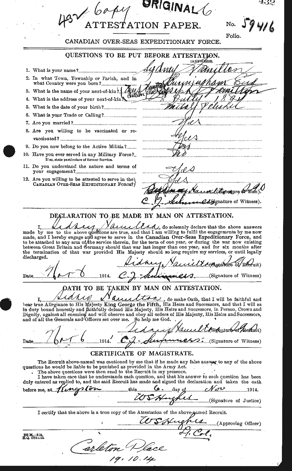 Personnel Records of the First World War - CEF 373326a