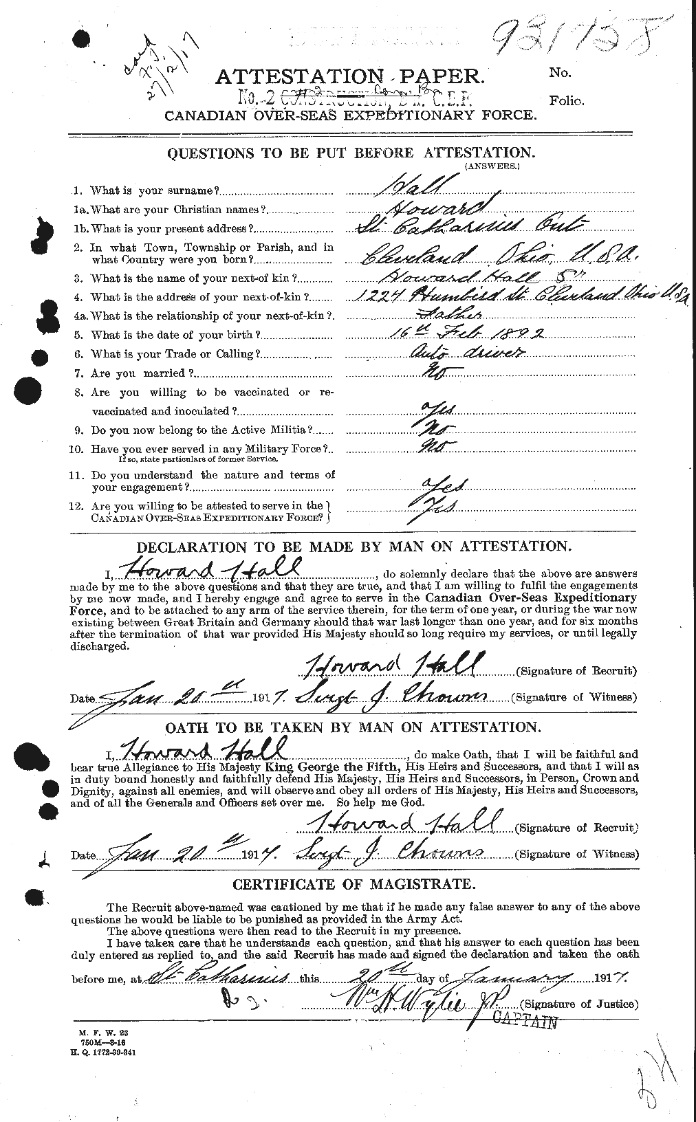 Personnel Records of the First World War - CEF 374154a