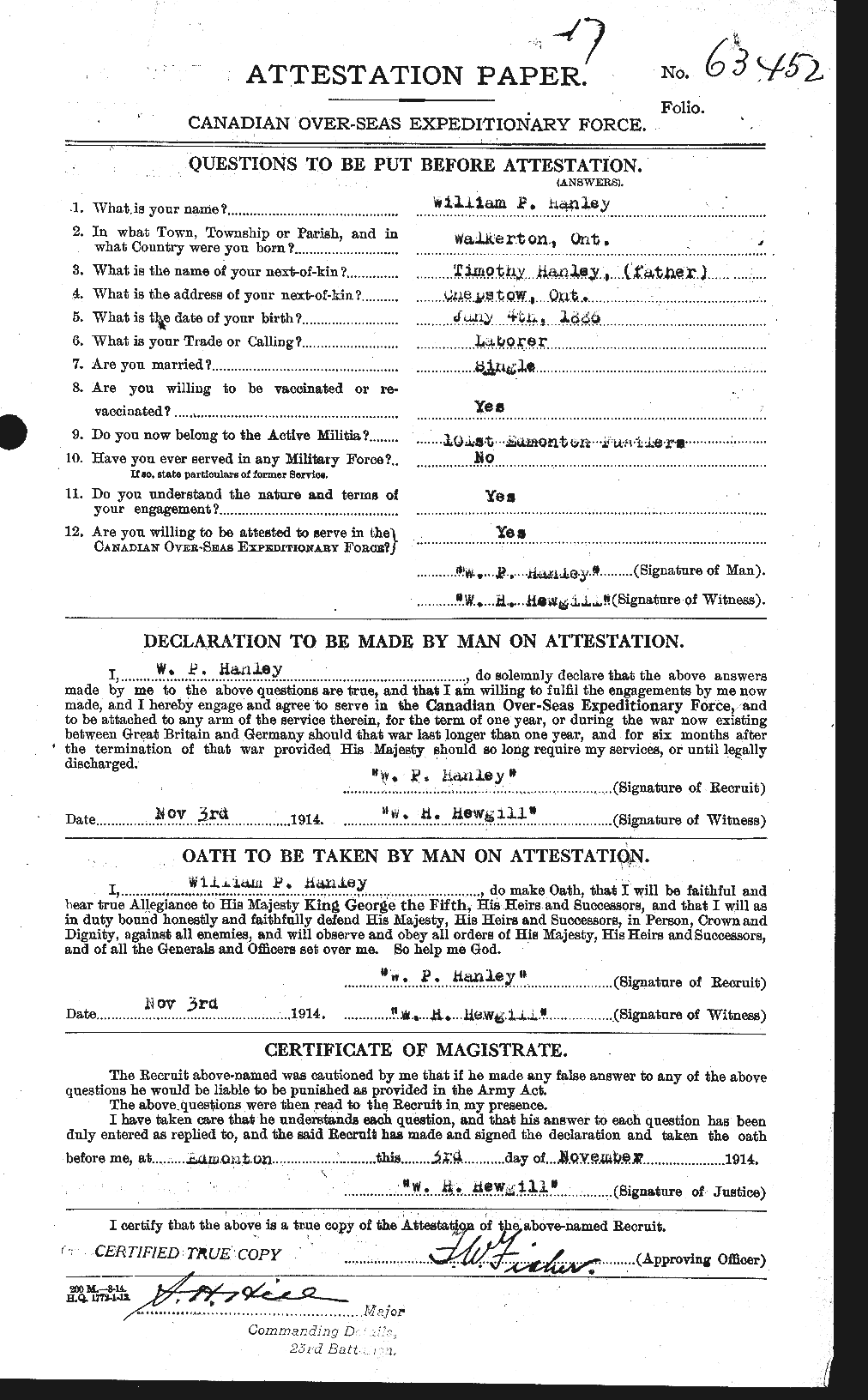 Personnel Records of the First World War - CEF 374421a