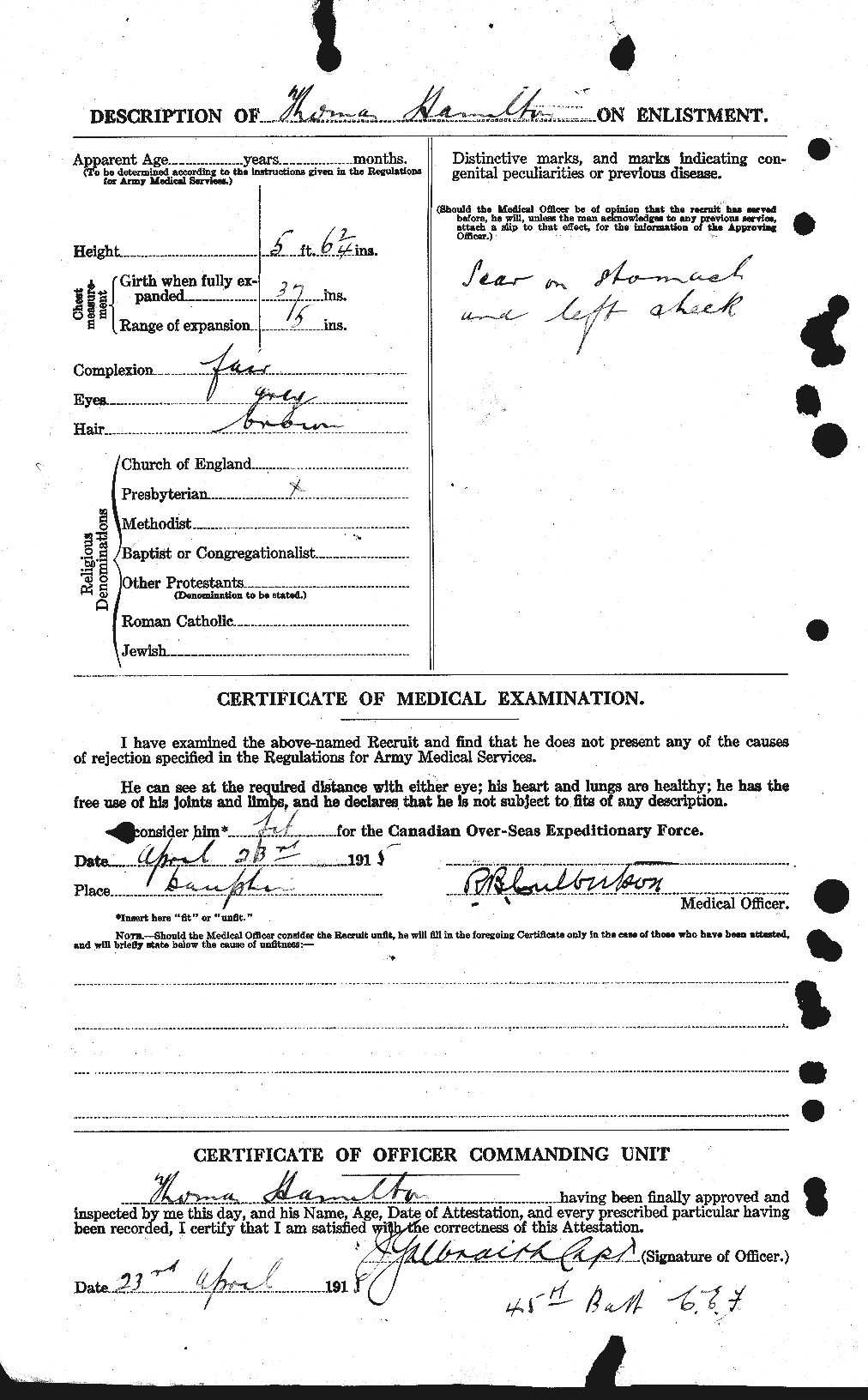 Personnel Records of the First World War - CEF 374786b