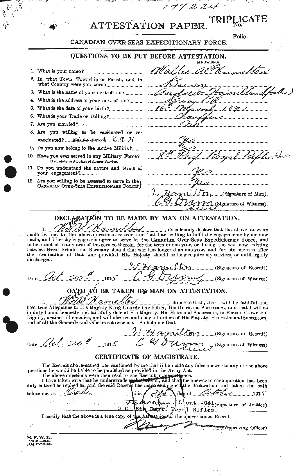 Personnel Records of the First World War - CEF 374806a