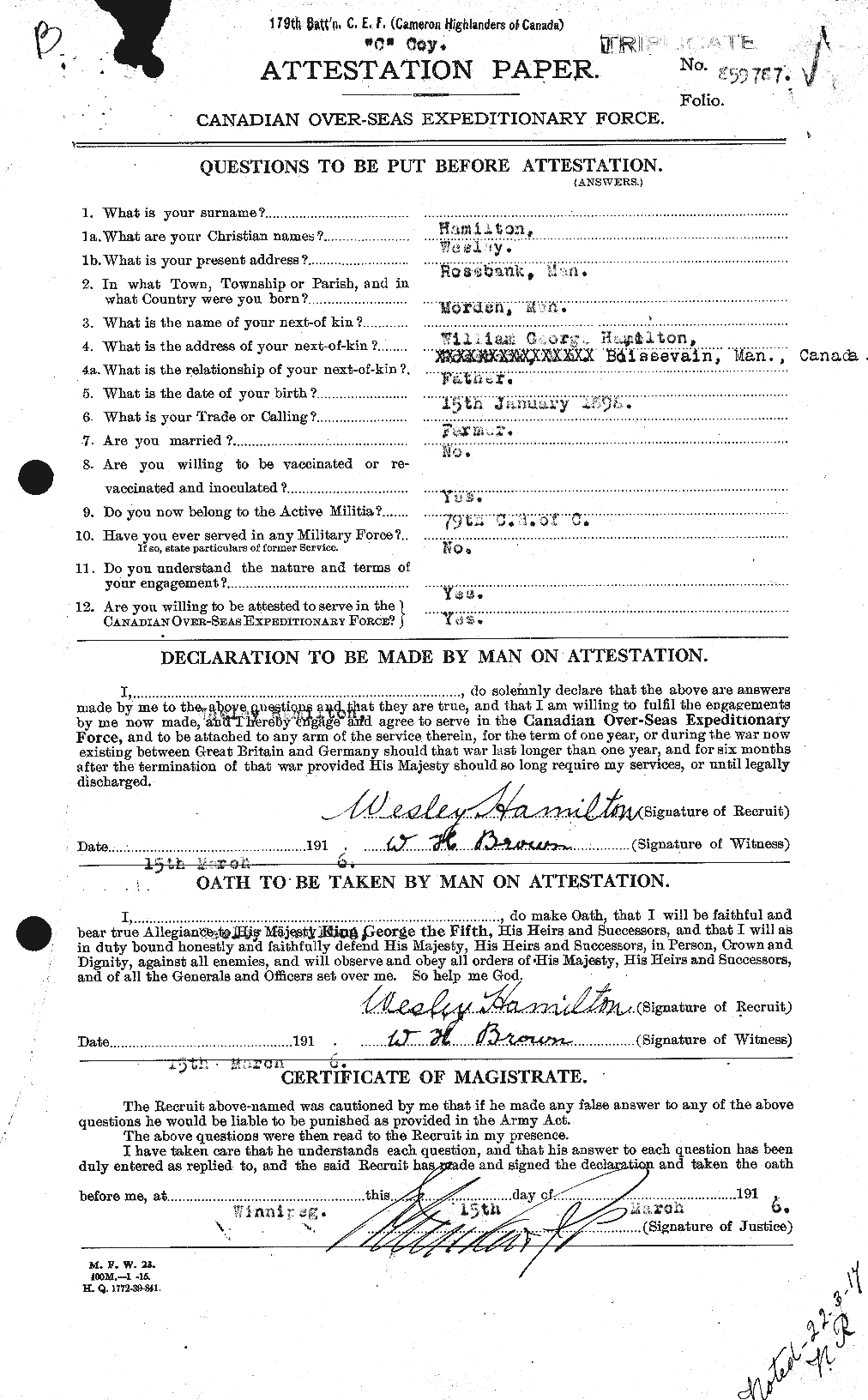Personnel Records of the First World War - CEF 374818a