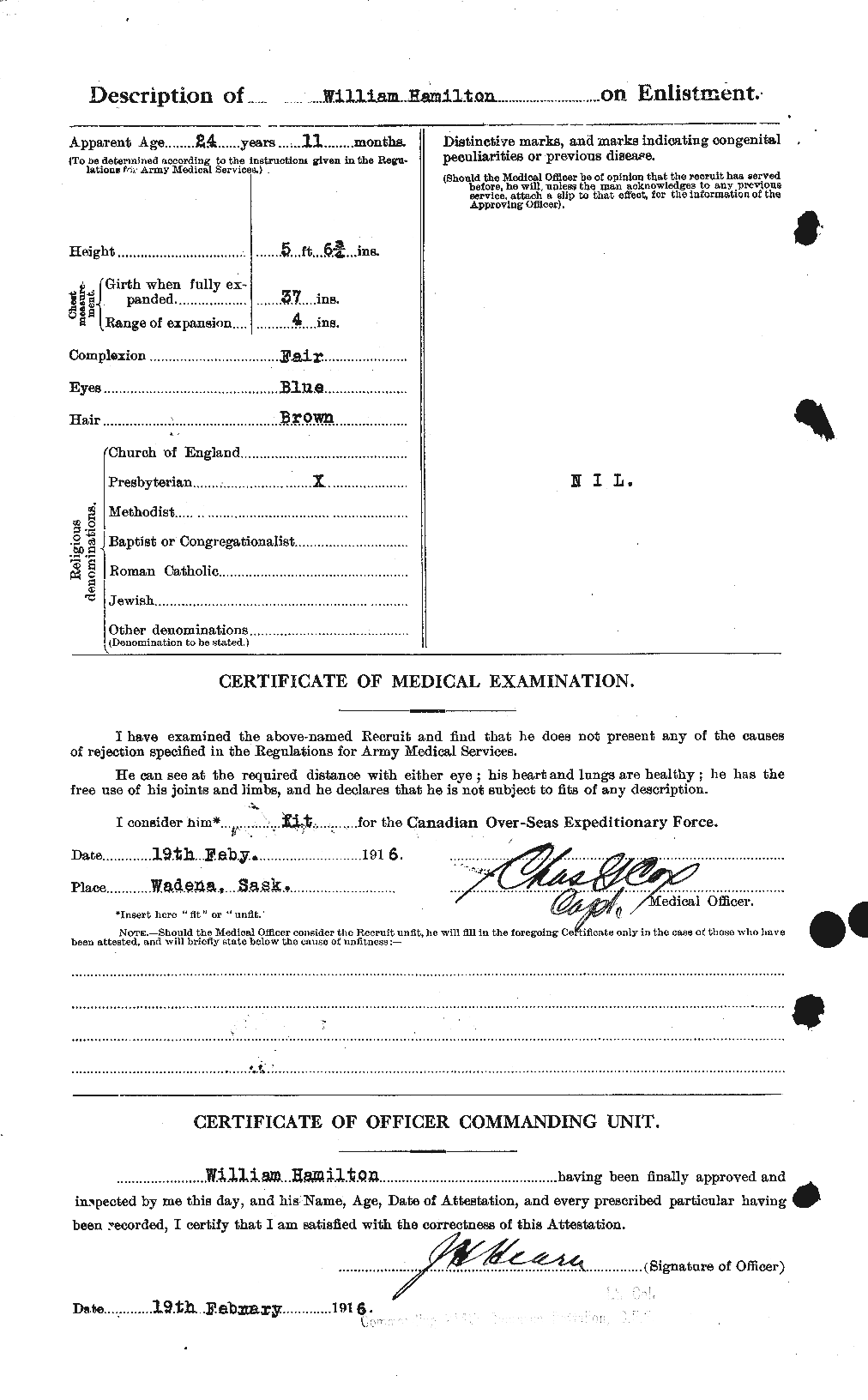Personnel Records of the First World War - CEF 374837b