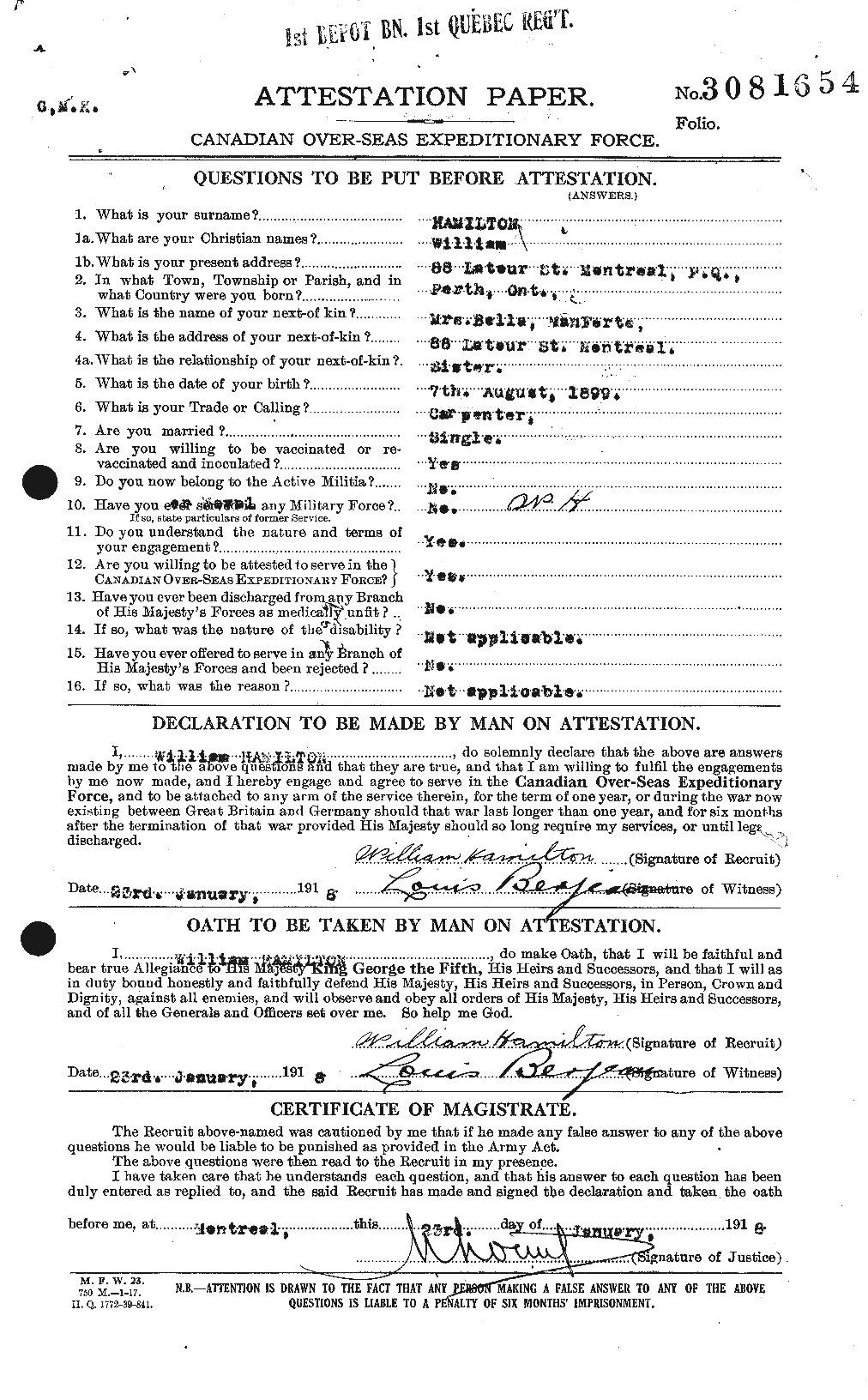 Personnel Records of the First World War - CEF 374841a