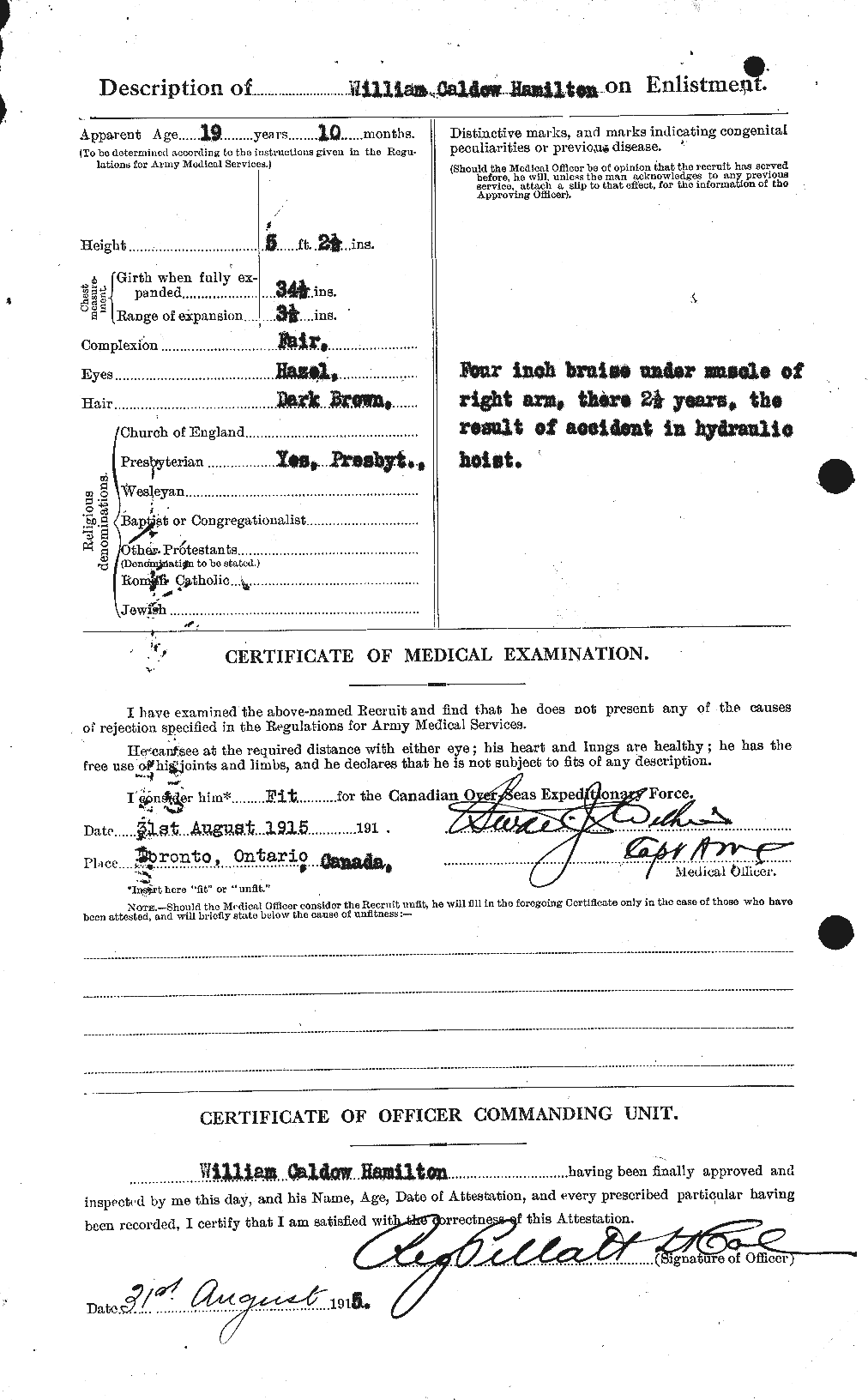 Personnel Records of the First World War - CEF 374875b