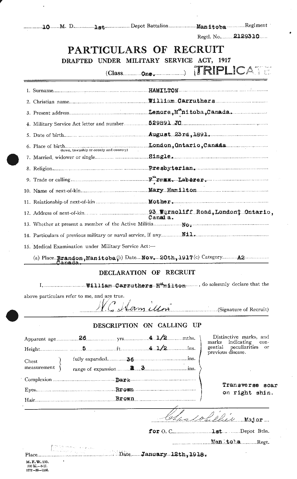 Personnel Records of the First World War - CEF 374877a