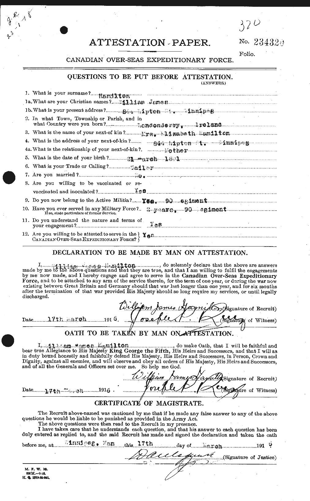 Personnel Records of the First World War - CEF 374904a